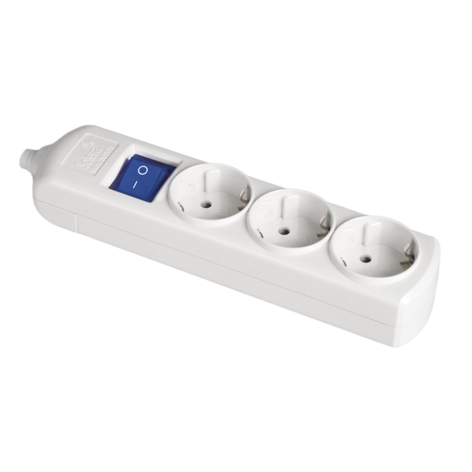 Base múltiple de 3 tomas 2P+T, 16A 250V~. Con interruptor luminoso Solera 8003IL - referencia 8003IL
