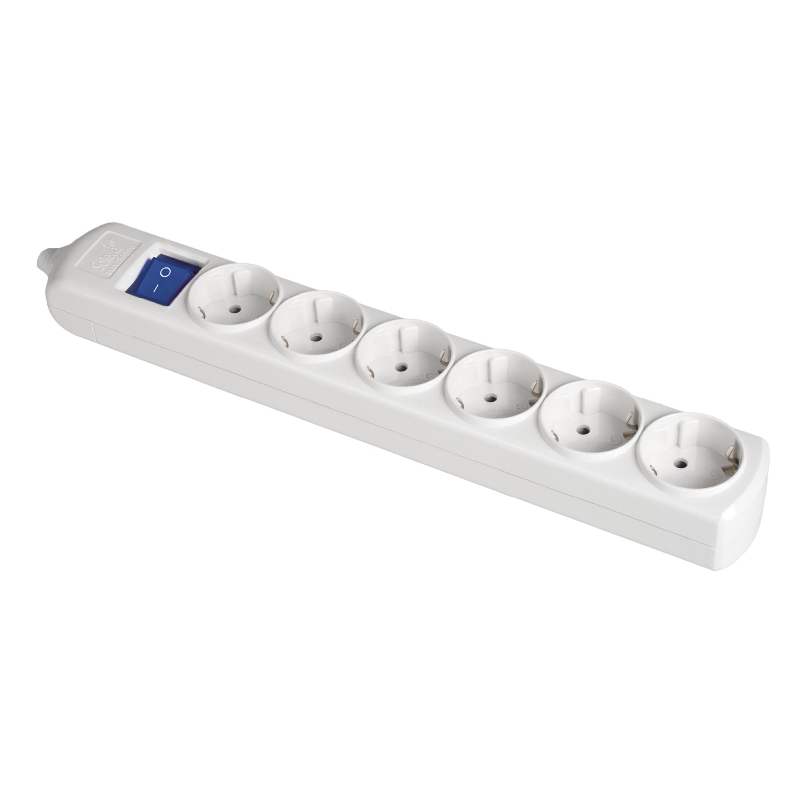 Base múltiple de 6 tomas 2P+T, 16A 250V~. Con interruptor luminoso Solera 8006IL - referencia 8006IL