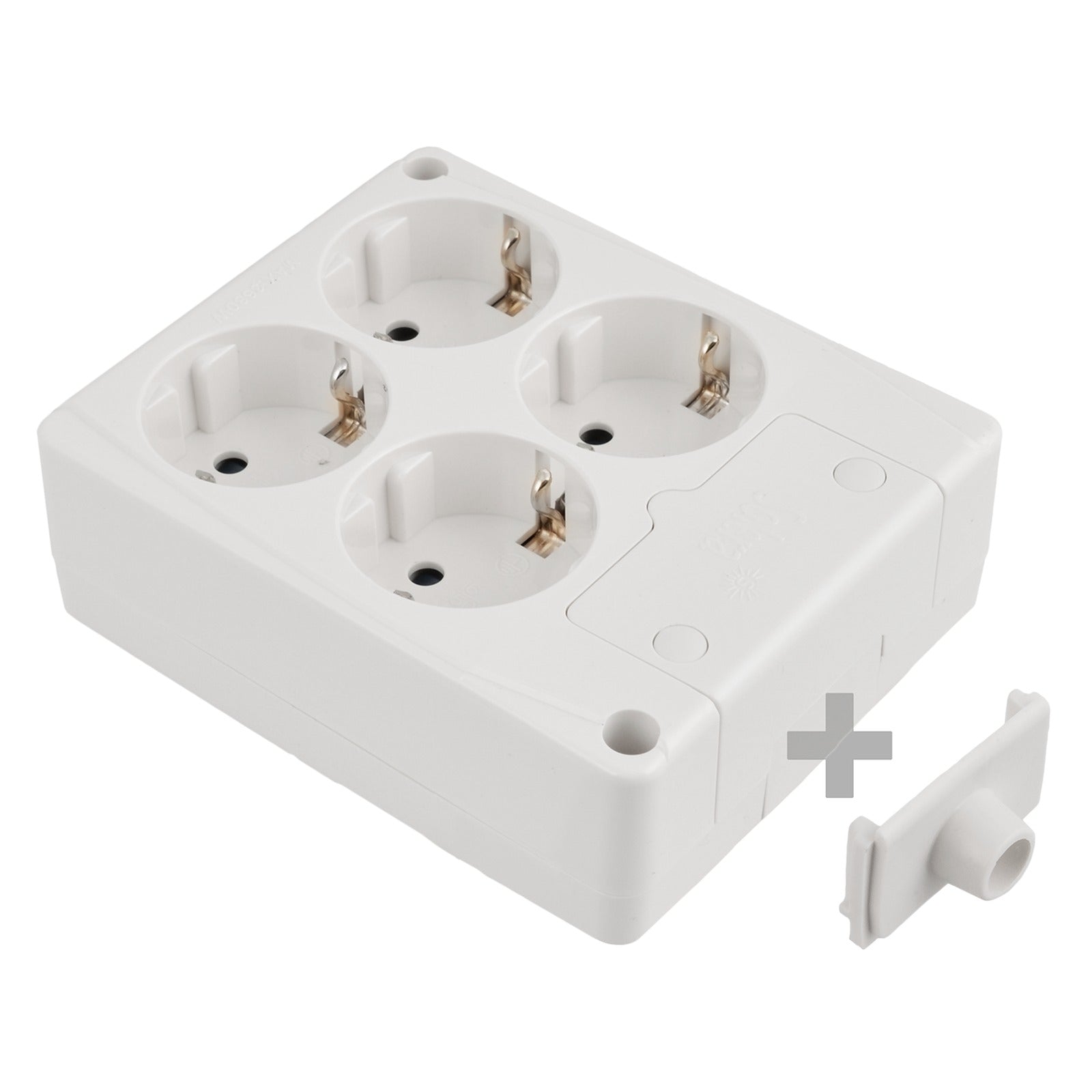 Base múltiple de 4 tomas 2P+T, 16A 250V~ Solera 8104 - referencia 8104
