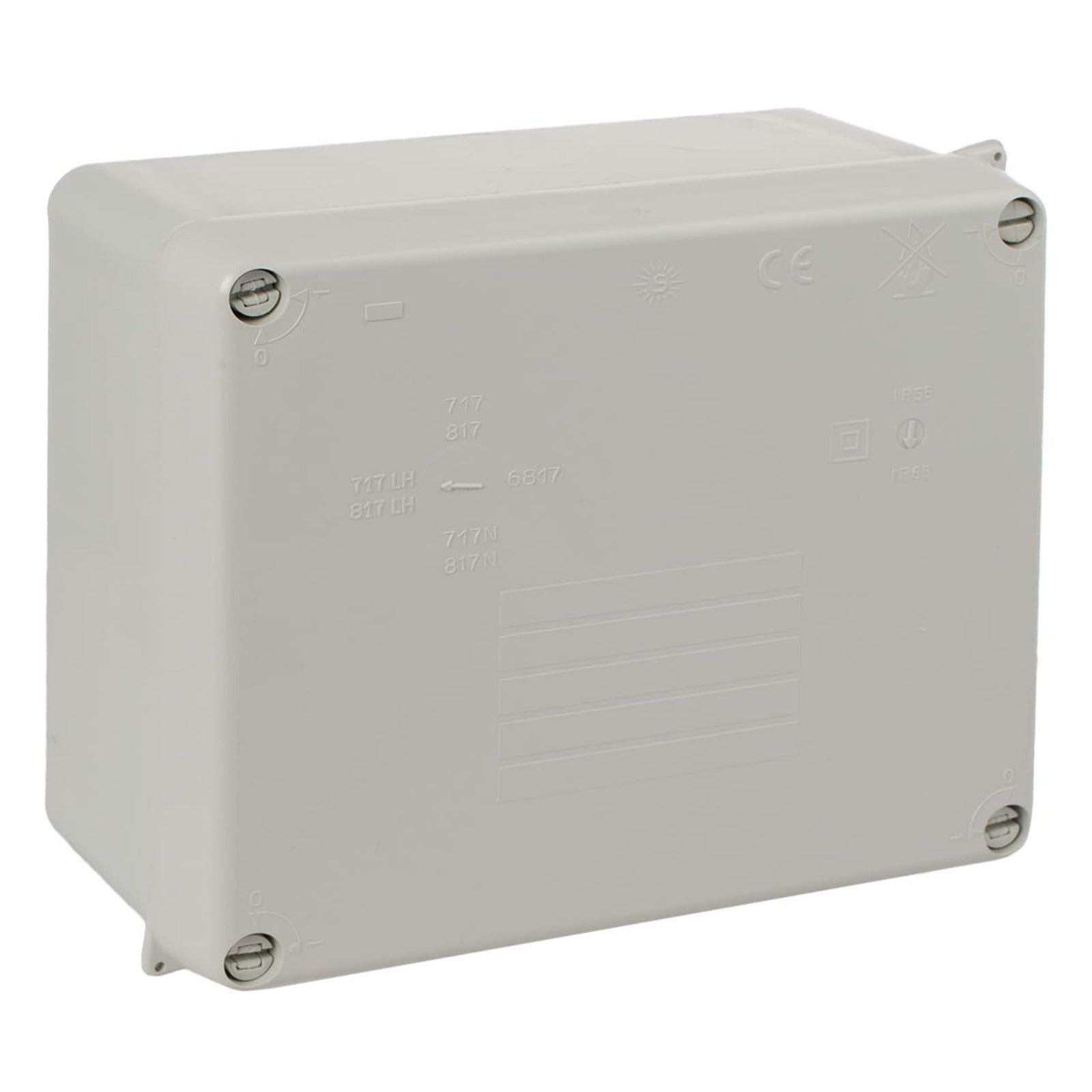 Caja estanca de conexión 160 x 135 x 70 mm sin conos. Color gris Solera 817 - referencia 817