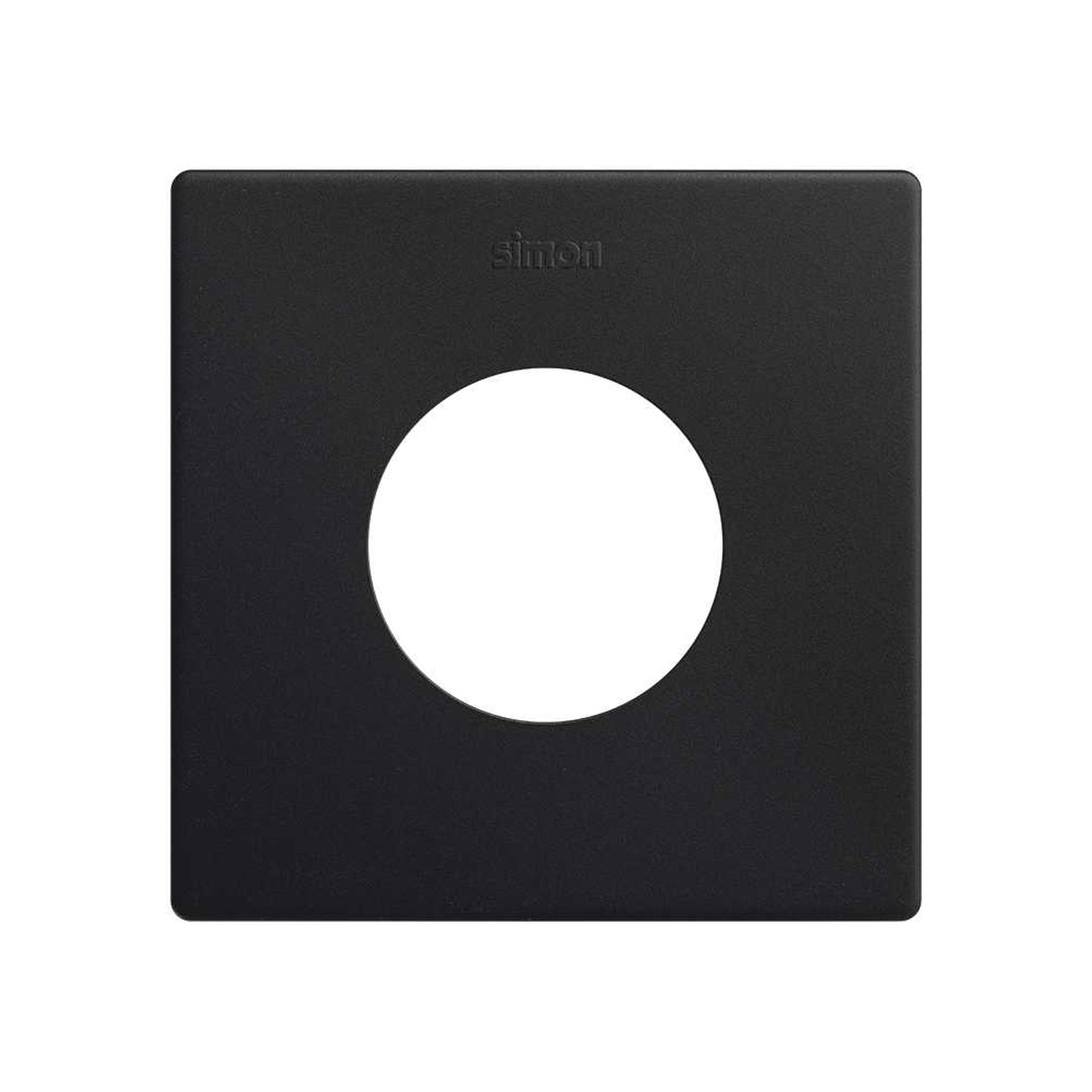 Marco de estética mínima para base Schuko CLEAN de 1 elemento negro mate Simon 270 - referencia 27110610-098