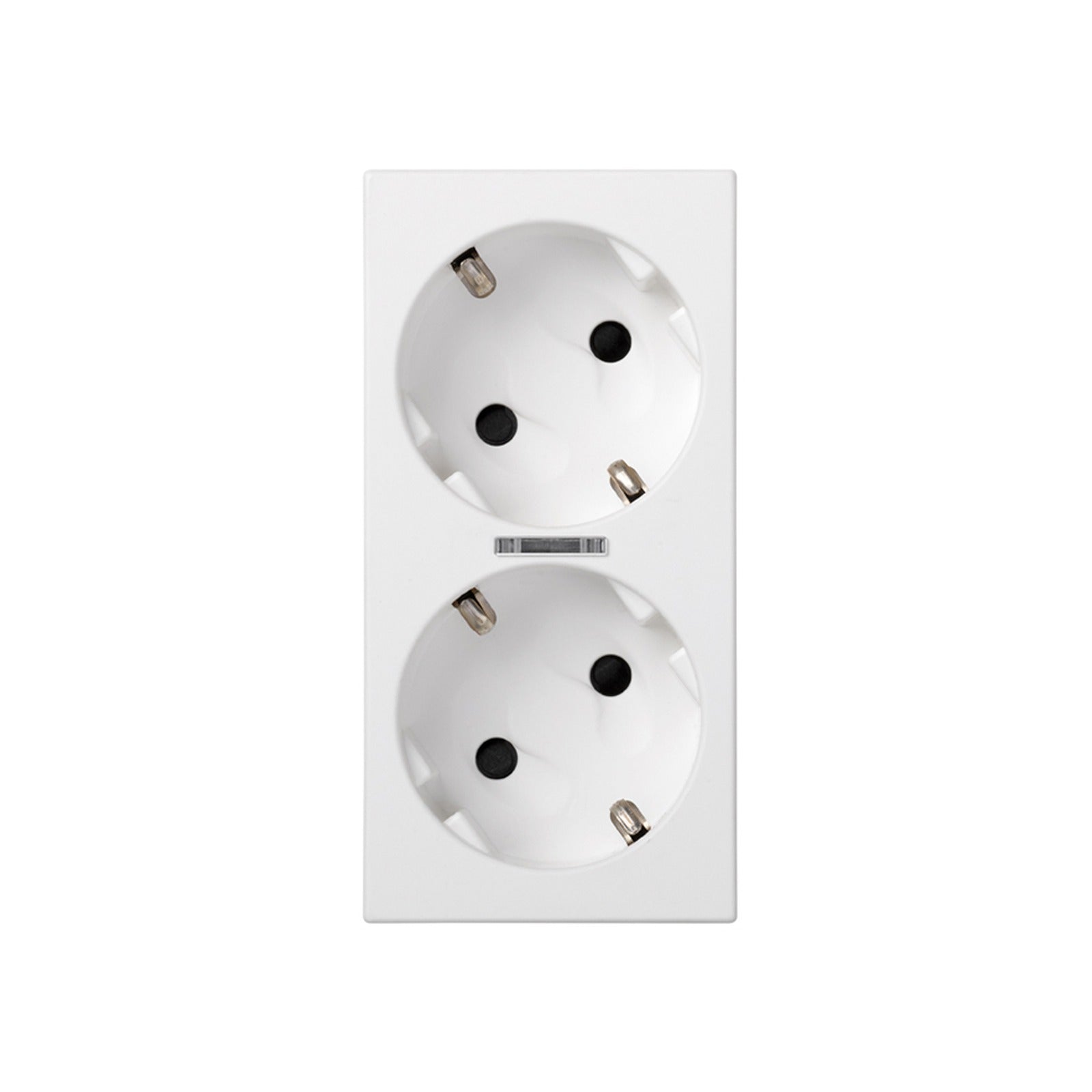 Base de enchufe Schuko doble 16 A 250 V~ con dispositivo de seguridad, LED y embornamiento 1Click® blanco Simon 500 Cima - referencia 50010432-030