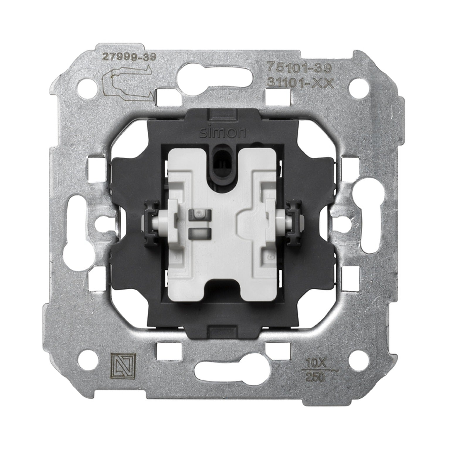 Interruptor unipolar 10 AX 250 V~ con sistema de embornamiento rápido Simon 75 - referencia 75101-39