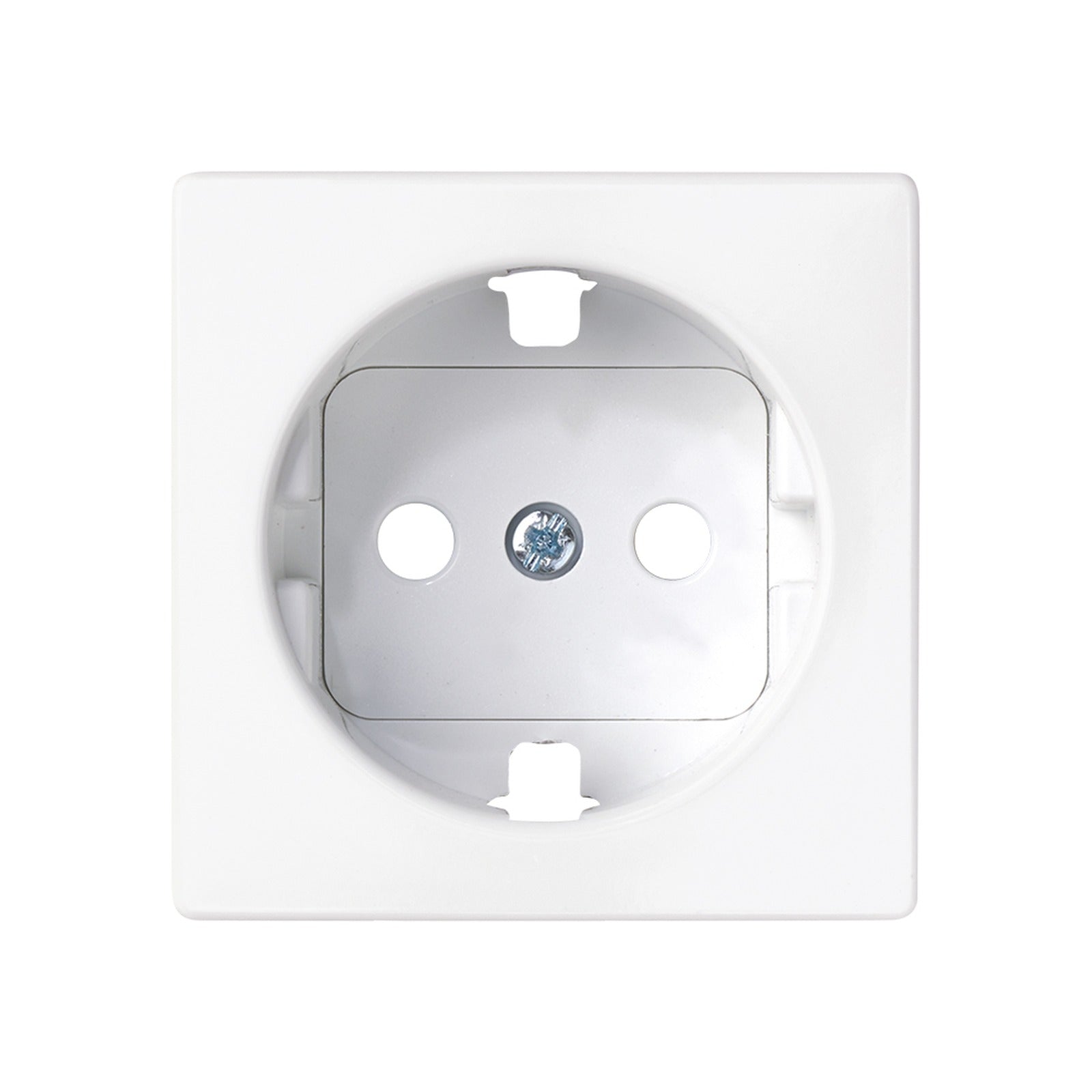 Conjunto semi-montado de base de enchufe Schuko 16 A 250 V~ con sistema de embornamiento a tornillo blanco mate Simon 82 Concept - referencia 8200432-090