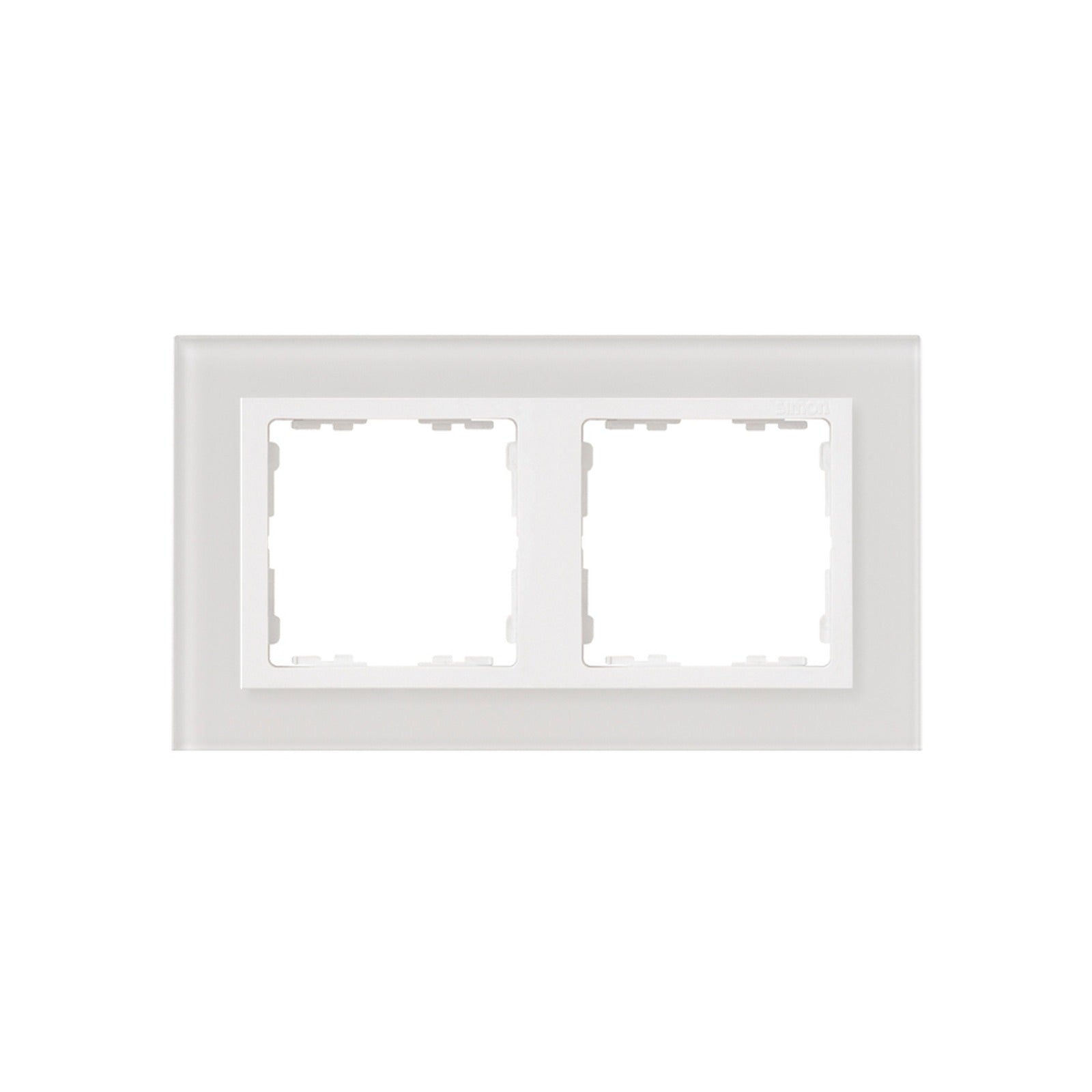 Marco para 2 elementos cristal blanco interior blanco Simon 82 Nature - referencia 82627-30