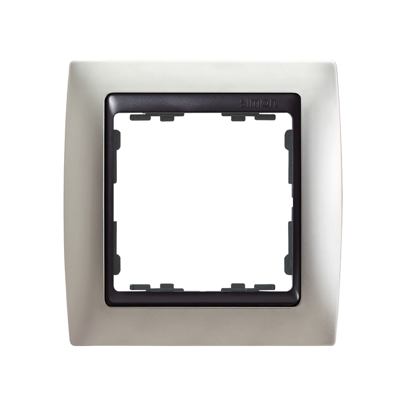 Marco para 1 elemento aluminio mate interior grafito Simon 82 - referencia 82814-33