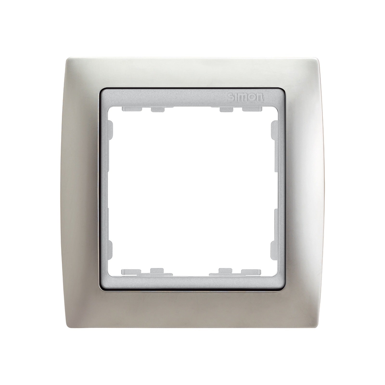 Marco para 1 elemento aluminio mate interior aluminio Simon 82 - referencia 82914-33