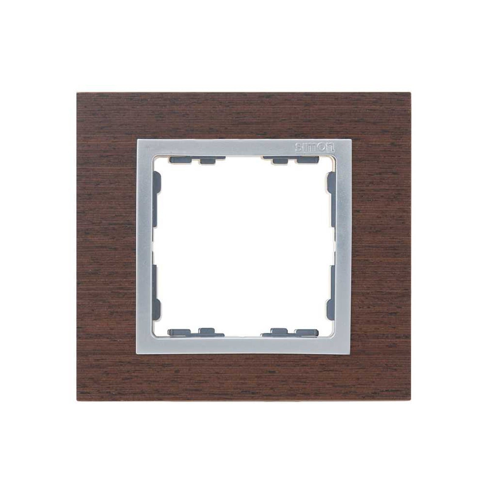 Marco para 1 elemento wengué interior aluminio Simon 82 Nature - referencia 82917-65