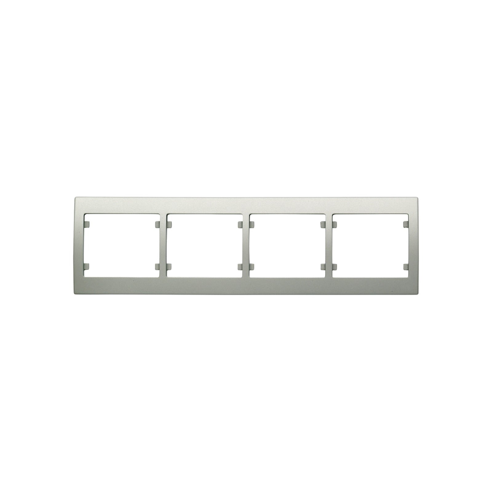 Marco BJC Iris de 4 elementos horizontal, aluminio mercurio - referencia 18004-MA