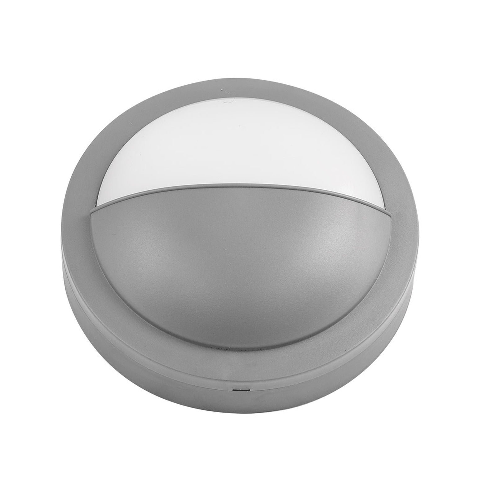 Aplique LED exterior redondo visera gris 4000 K IP65 180° Alverlamp LEX18004, 18 W, superficie - referencia LEX18004