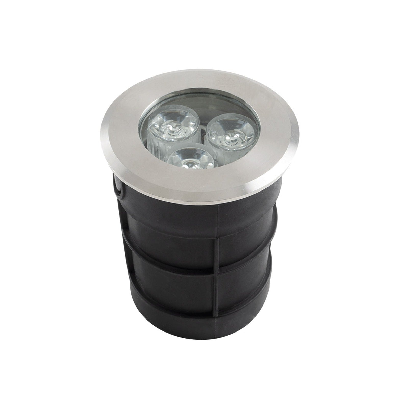 Luminaria empotrable de suelo circular exterior 3 × 1 W IP65 Ø 75 × 80 corte Ø 65 Alverlamp LEX90039, 3000 K, empotrar - referencia LEX90039