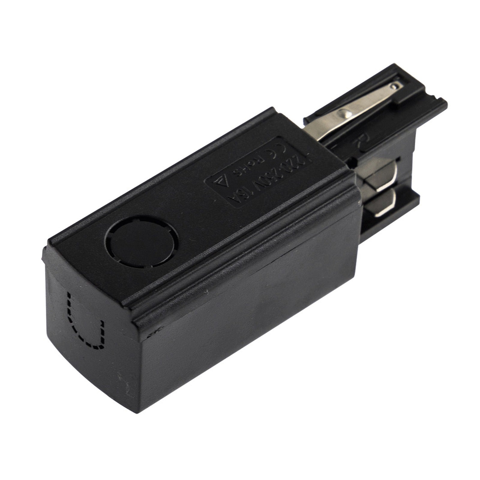 Conector para alimentación carril 4 vías negro conexión derecha Alverlamp LFOCAC06 - referencia LFOCAC06