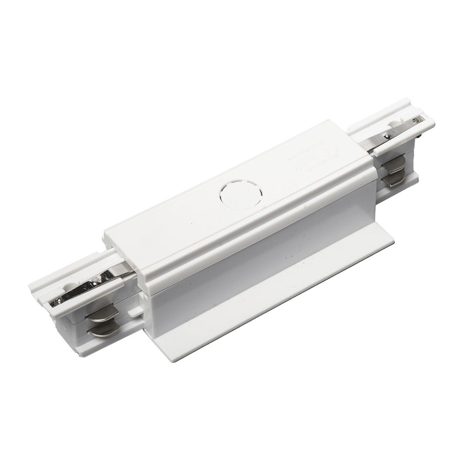 Unión recta para carril de empotrar 4 vías con toma de alimentación blanco Alverlamp LFOCEC01W - referencia LFOCEC01W