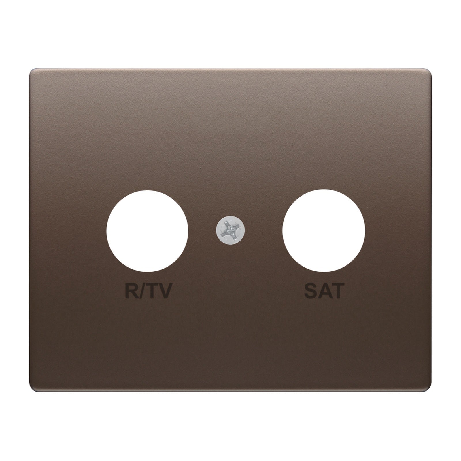 Tapa para toma R/TV-SAT BJC Iris Plus, chocolate - referencia 18320-CH