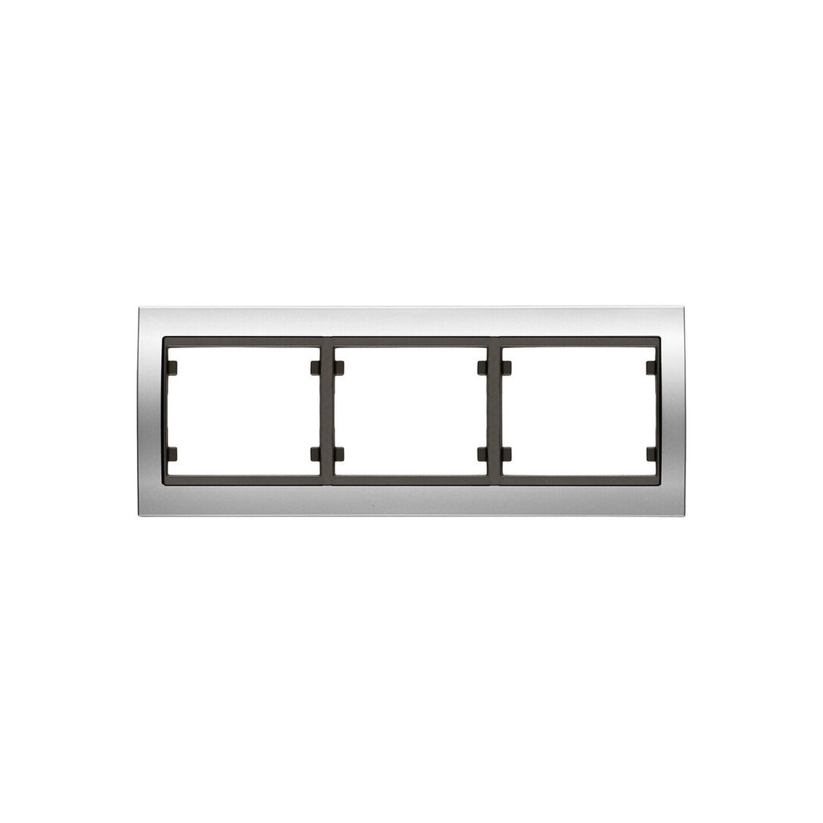 Marco BJC Mega de 3 elementos horizontal, metal puro aluminio - referencia 22003-AG