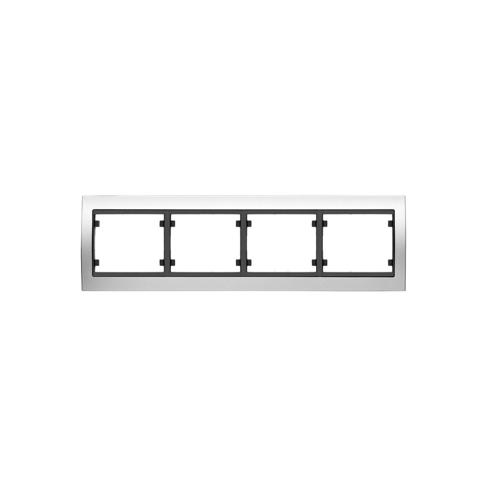Marco BJC Mega de 4 elementos horizontal, metal puro aluminio - referencia 22004-AG
