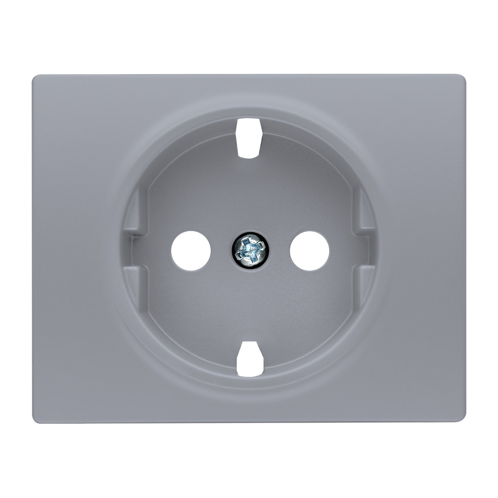 Tapa para base de enchufe con protección de seguridad BJC Mega, aluminio Prusia - referencia 22724-AP