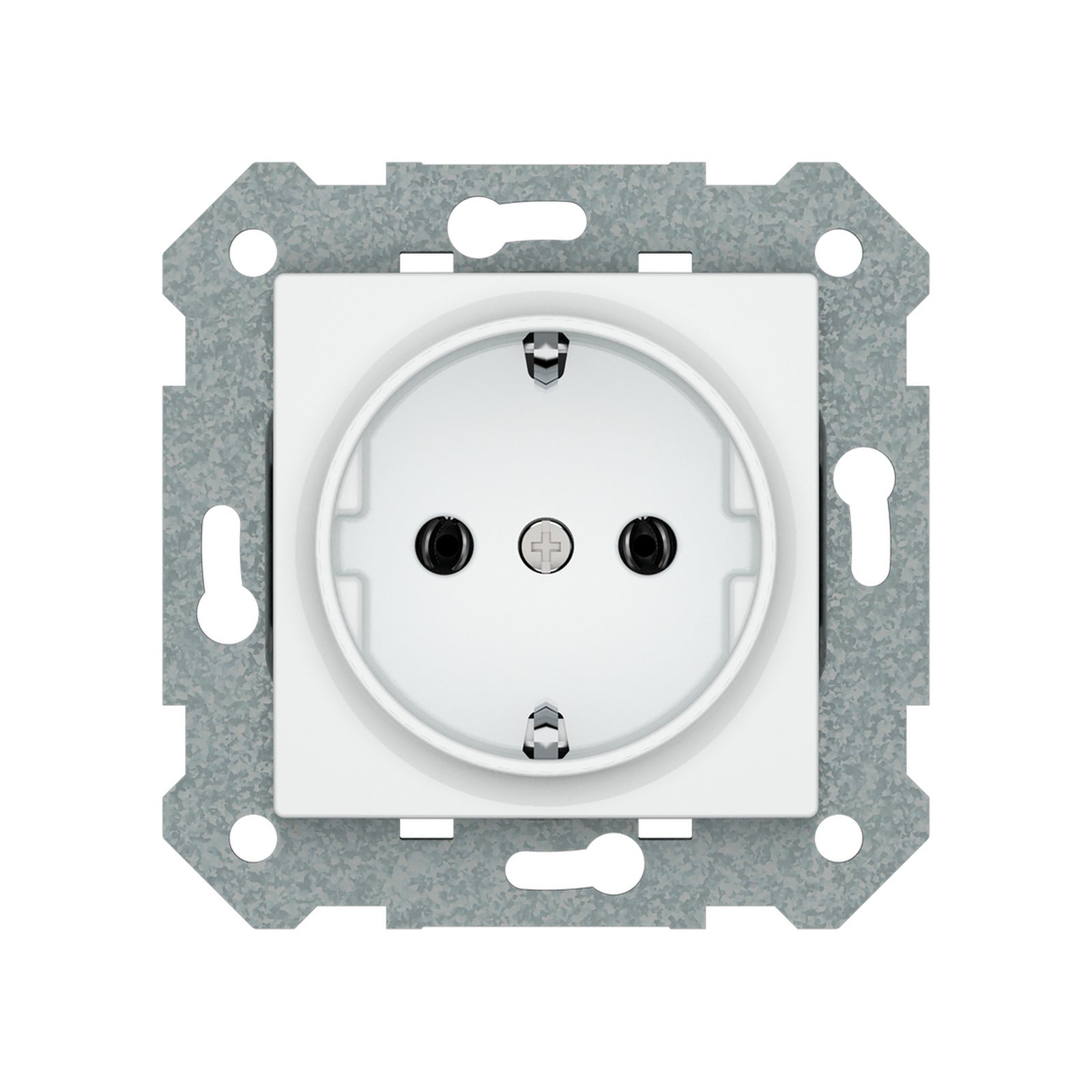 Base Schuko de embornamiento rápido con protección de seguridad BJC Viva, blanco, con garras, 16 A, 250 V~ - referencia 23526-1X