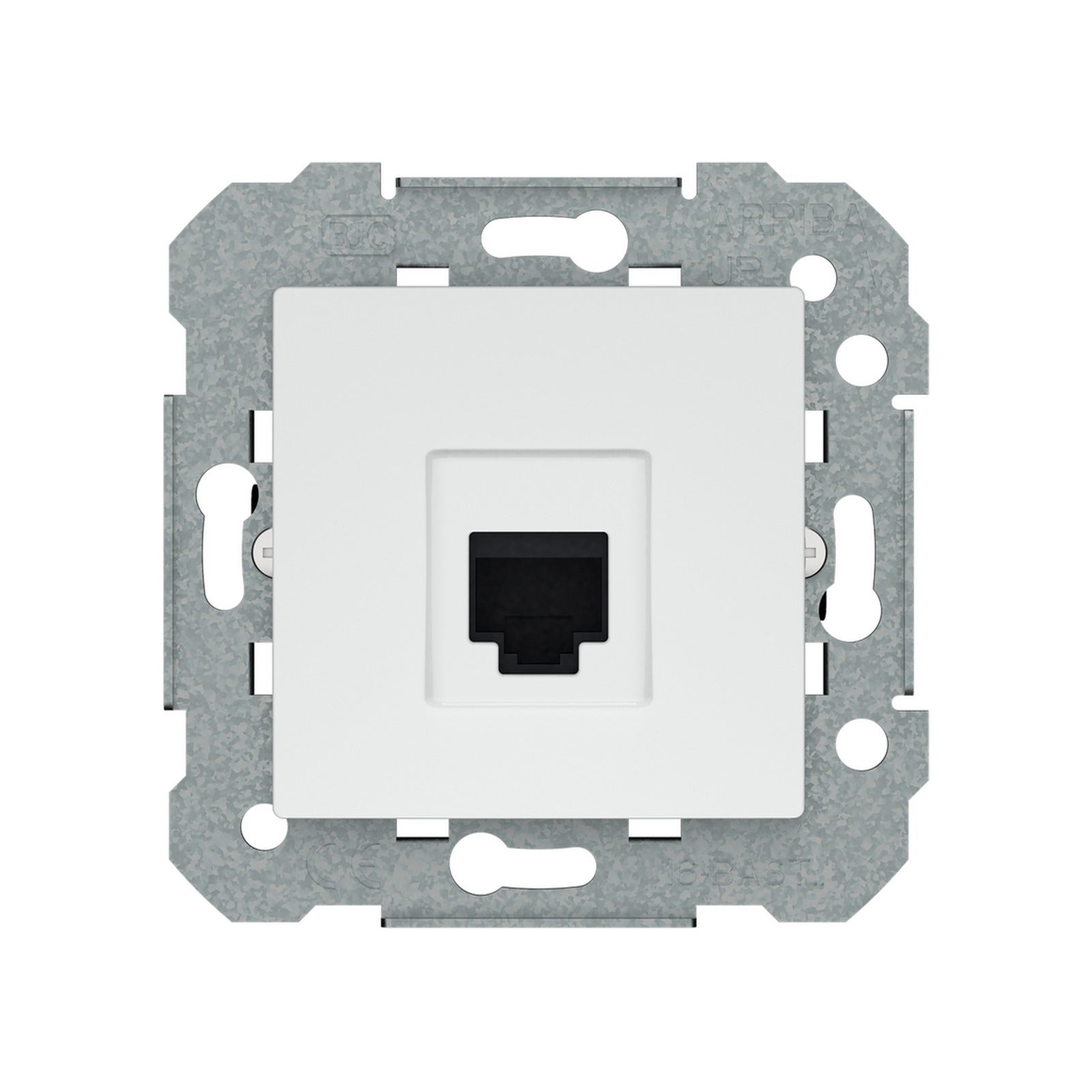 Toma RJ45 Cat. 6 de embornamiento sin herramienta BJC Viva, blanco, sin garras - referencia 23586