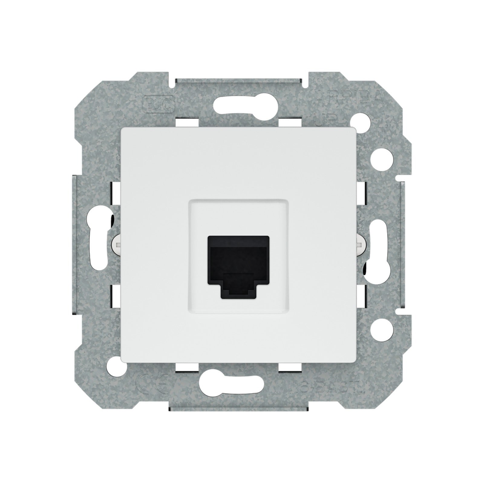 Toma RJ vacía BJC Viva con garras, blanco, para conectores RJ45 - referencia 23682-1X