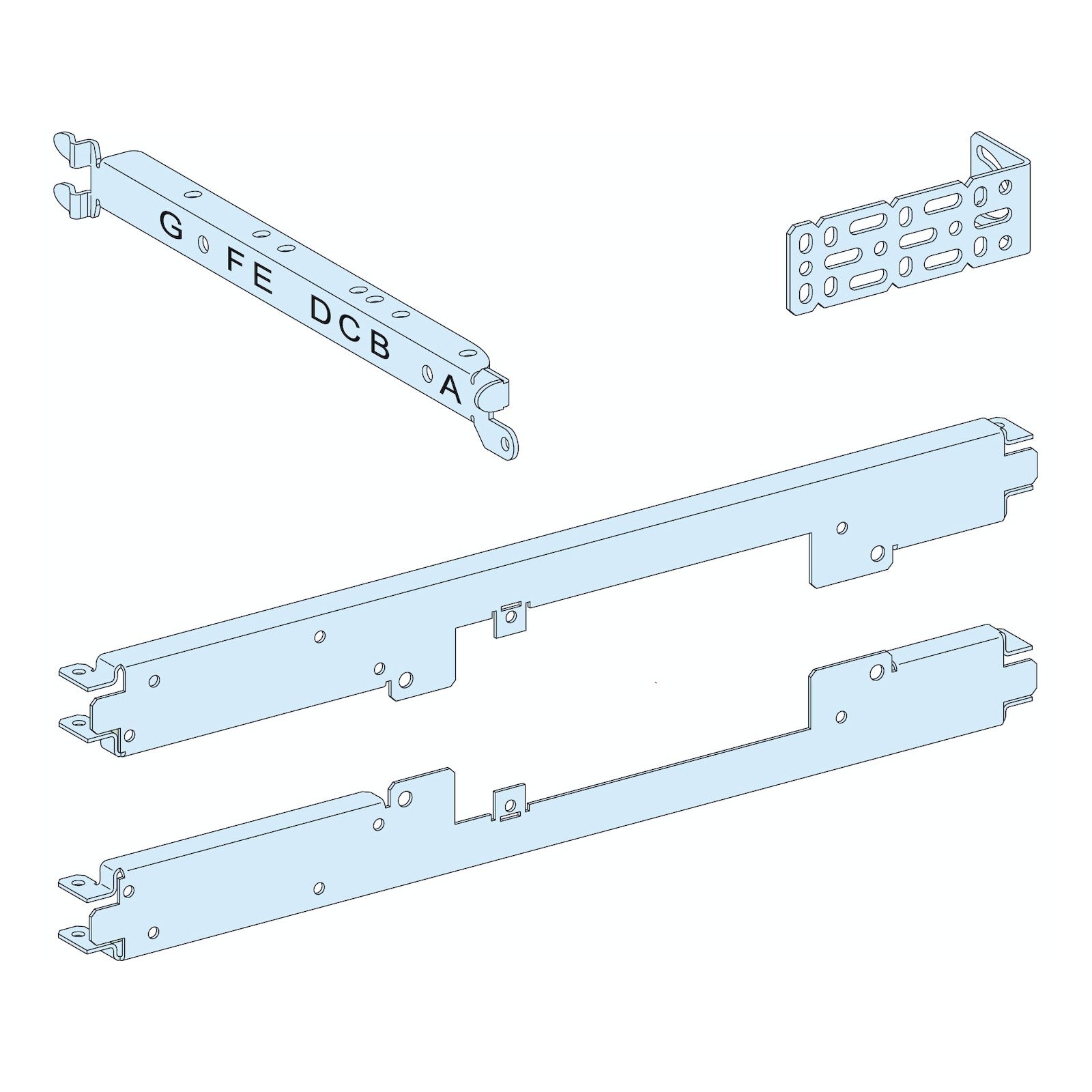 Placa soporte Schneider Electric PrismaSeT P para inversor UA/BA con ComPacT NSX250, montaje horizontal y telemando, LVS03417 - referencia LVS03417