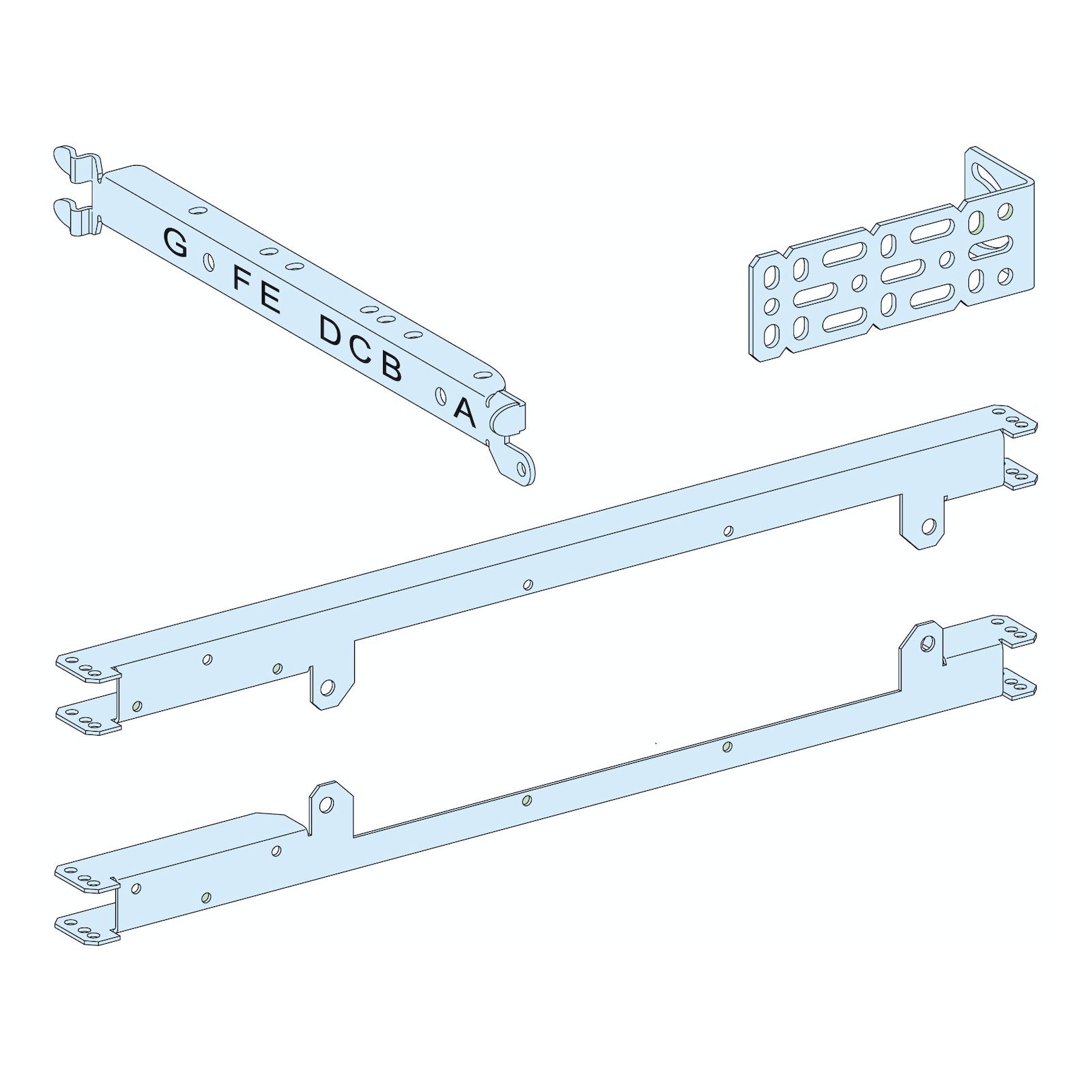 Placa soporte Schneider Electric PrismaSeT P para inversor ComPacT NSX630, montaje horizontal y telemando, LVS03457 - referencia LVS03457