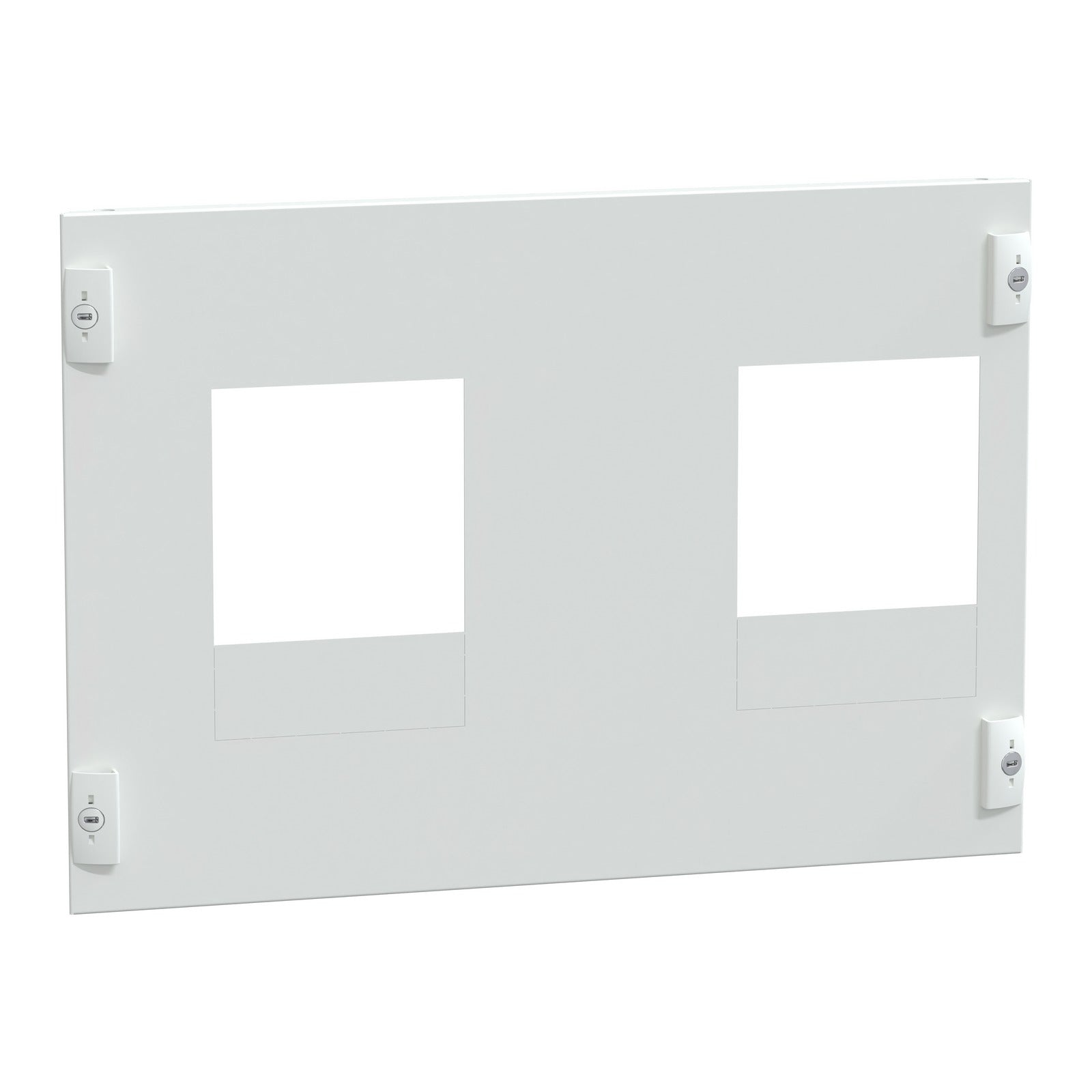 Tapa frontal Schneider Electric PrismaSeT P para 2 NSX630 verticales con mando manual, rotativo o telemando, LVS03663 - referencia LVS03663
