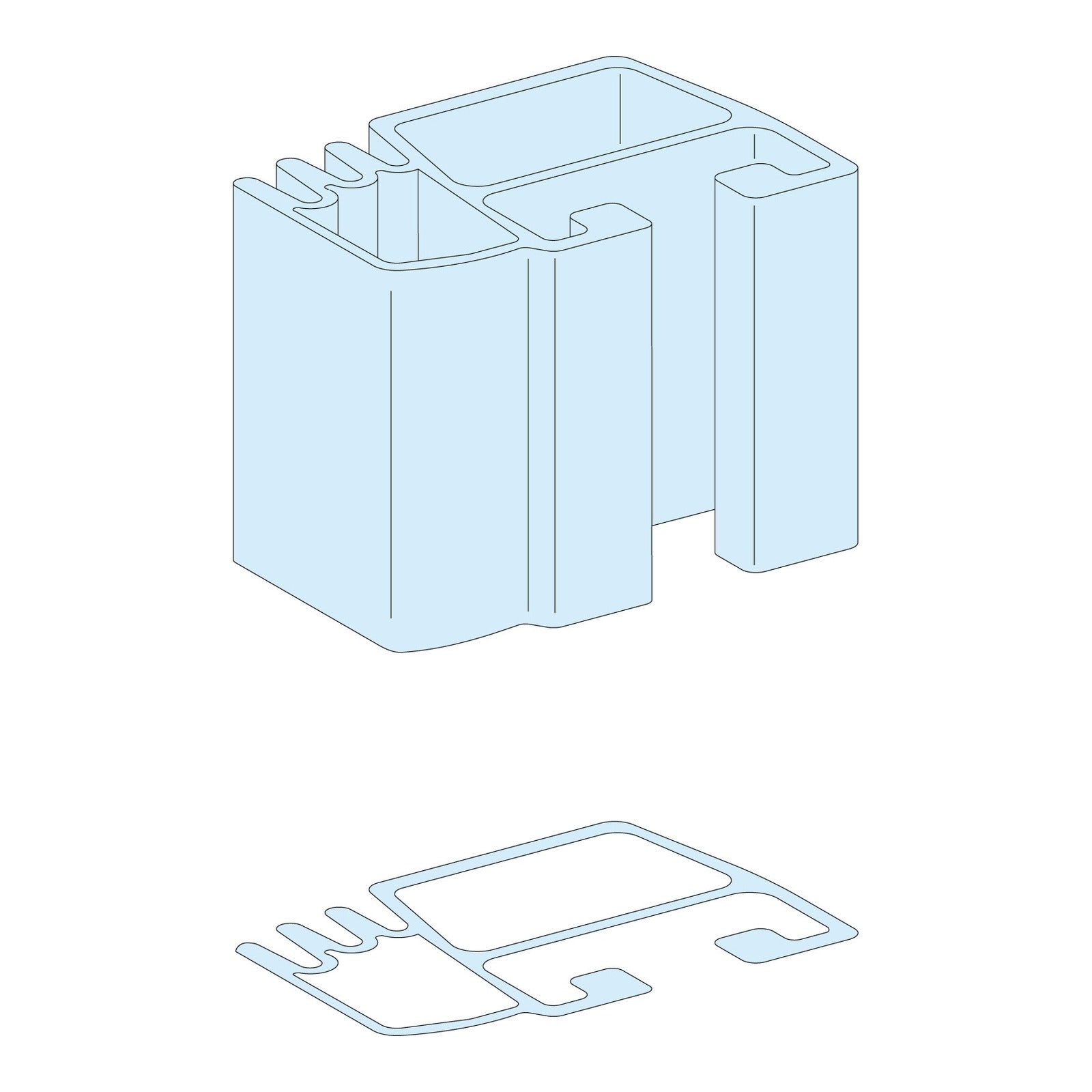 Perfil vertical para juego de barras Schneider Electric Linergy LGYE, 630 A, 1,67 m, LVS04502 - referencia LVS04502