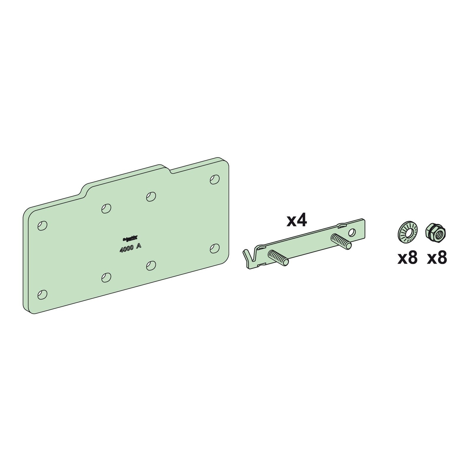 Conexión horizontal Schneider Electric Linergy LGYE, 3200-4000 A, LVS04623 - referencia LVS04623