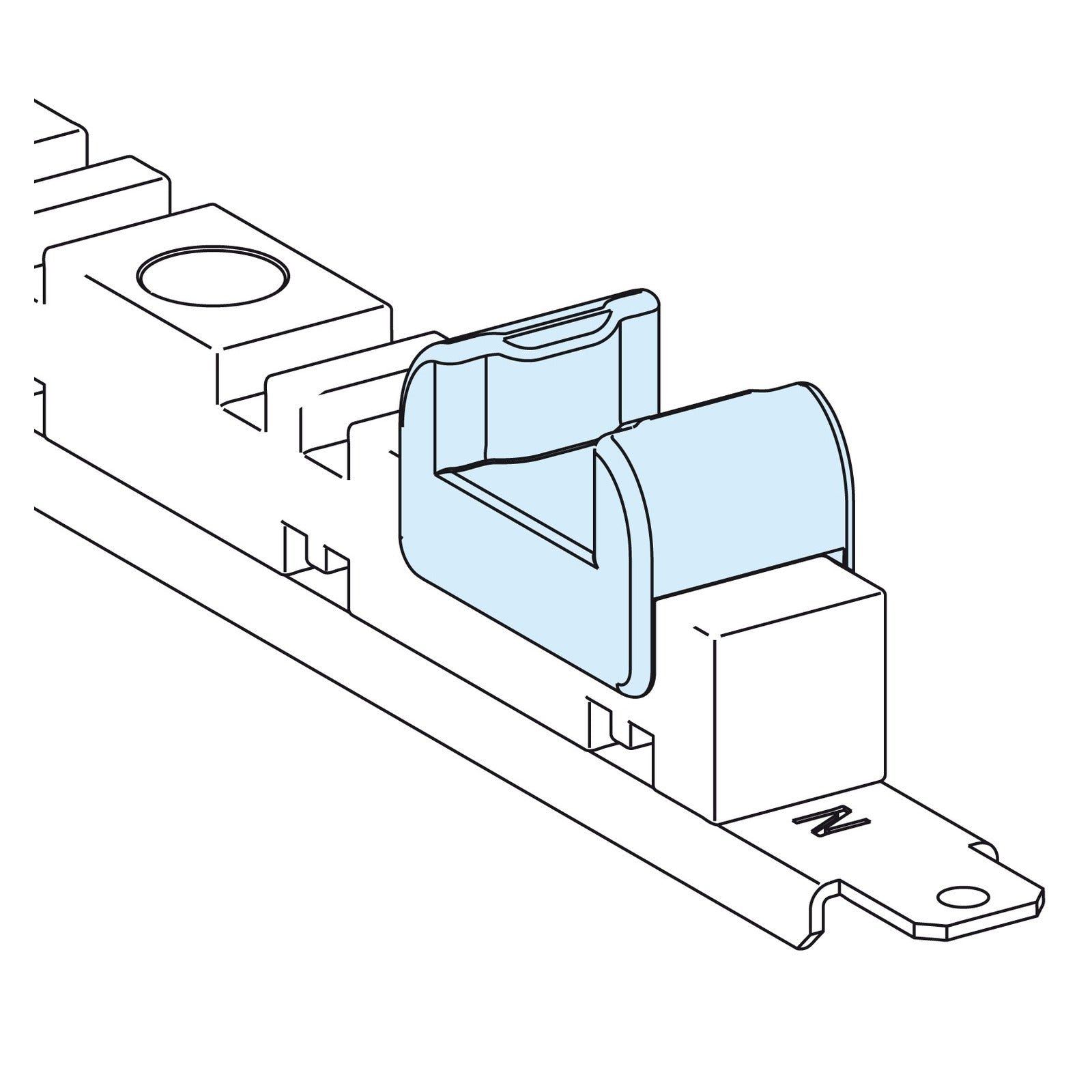 Juego de 12 bases para barras verticales Schneider Electric Linergy LGYE de 630-1600 A, LVS04658 - referencia LVS04658