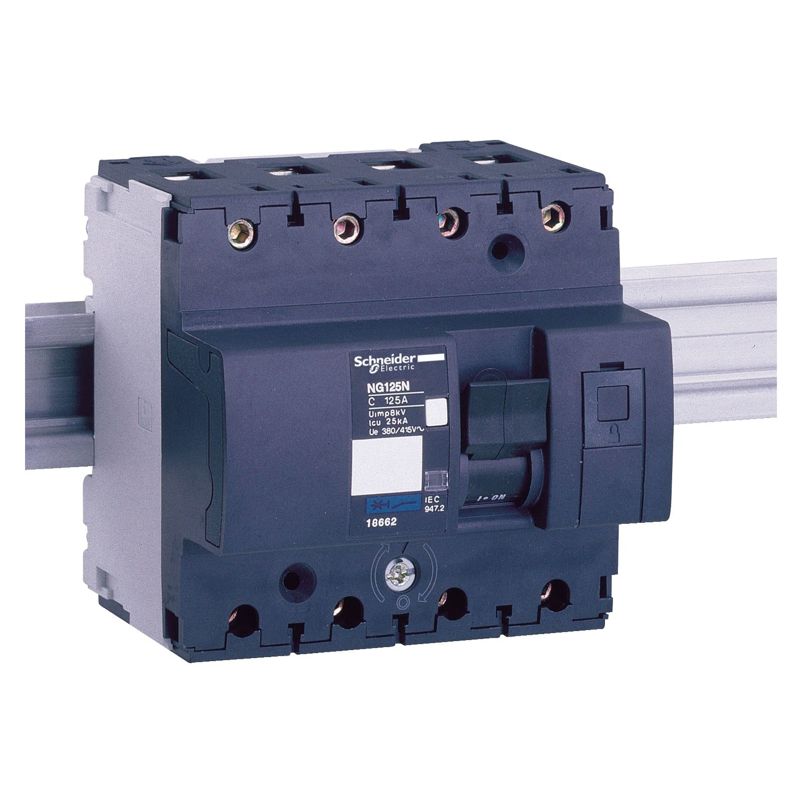 Interruptor magnetotérmico Schneider Electric Acti9 NG125N, 4P, 50 A, curva C, 25 kA, 18655 - referencia 18655