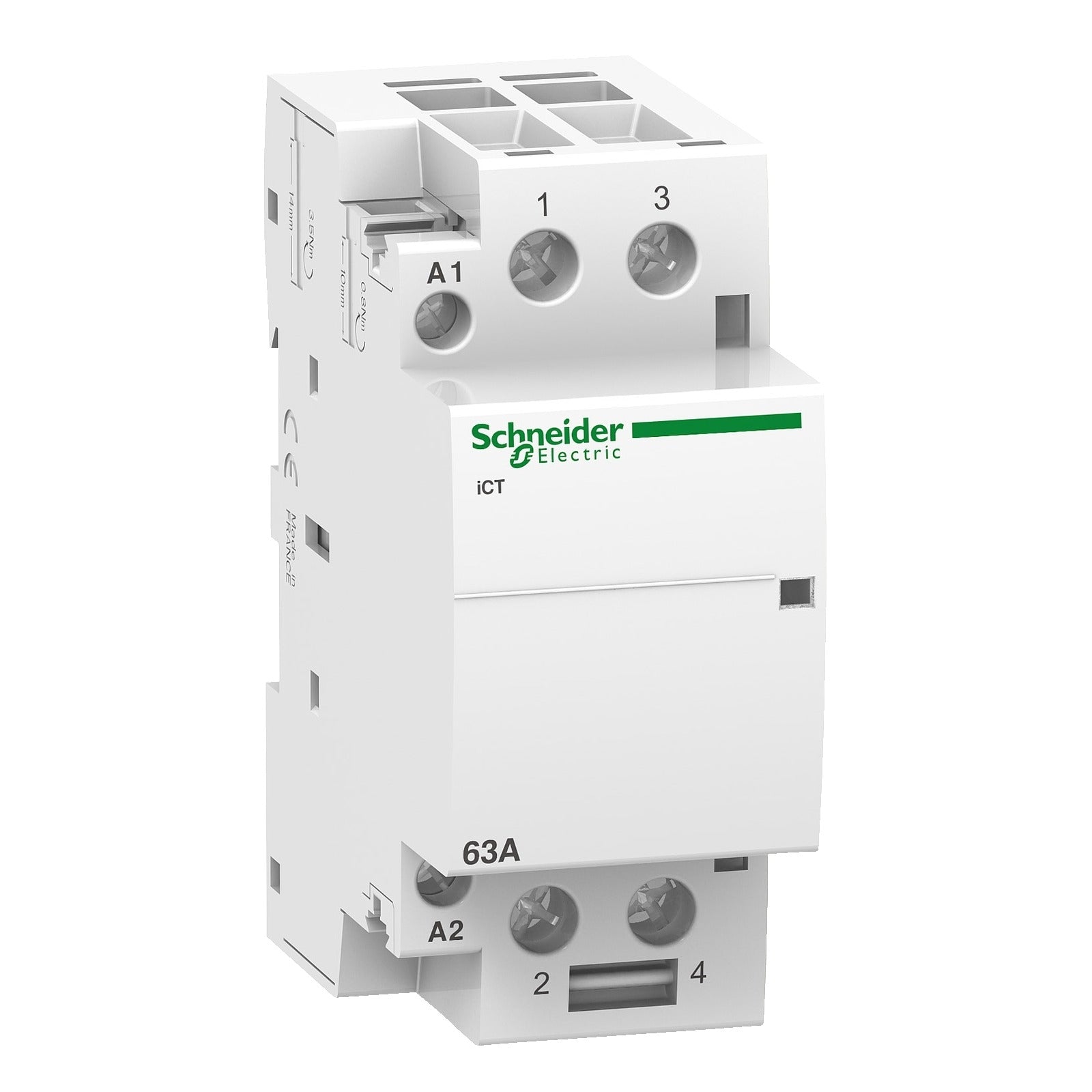 Contactor modular Schneider Electric Acti9 iCT, 2P 2NA, 63 A, bobina de 230/240 V CA, A9C20862 - referencia A9C20862