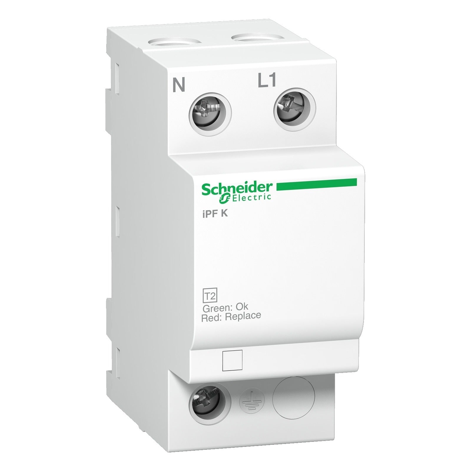Protector contra sobretensiones transitorias Schneider Electric Acti9 iPF K, tipo 2, 1P+N, 40 kA, 340 V, A9L15687 - referencia A9L15687