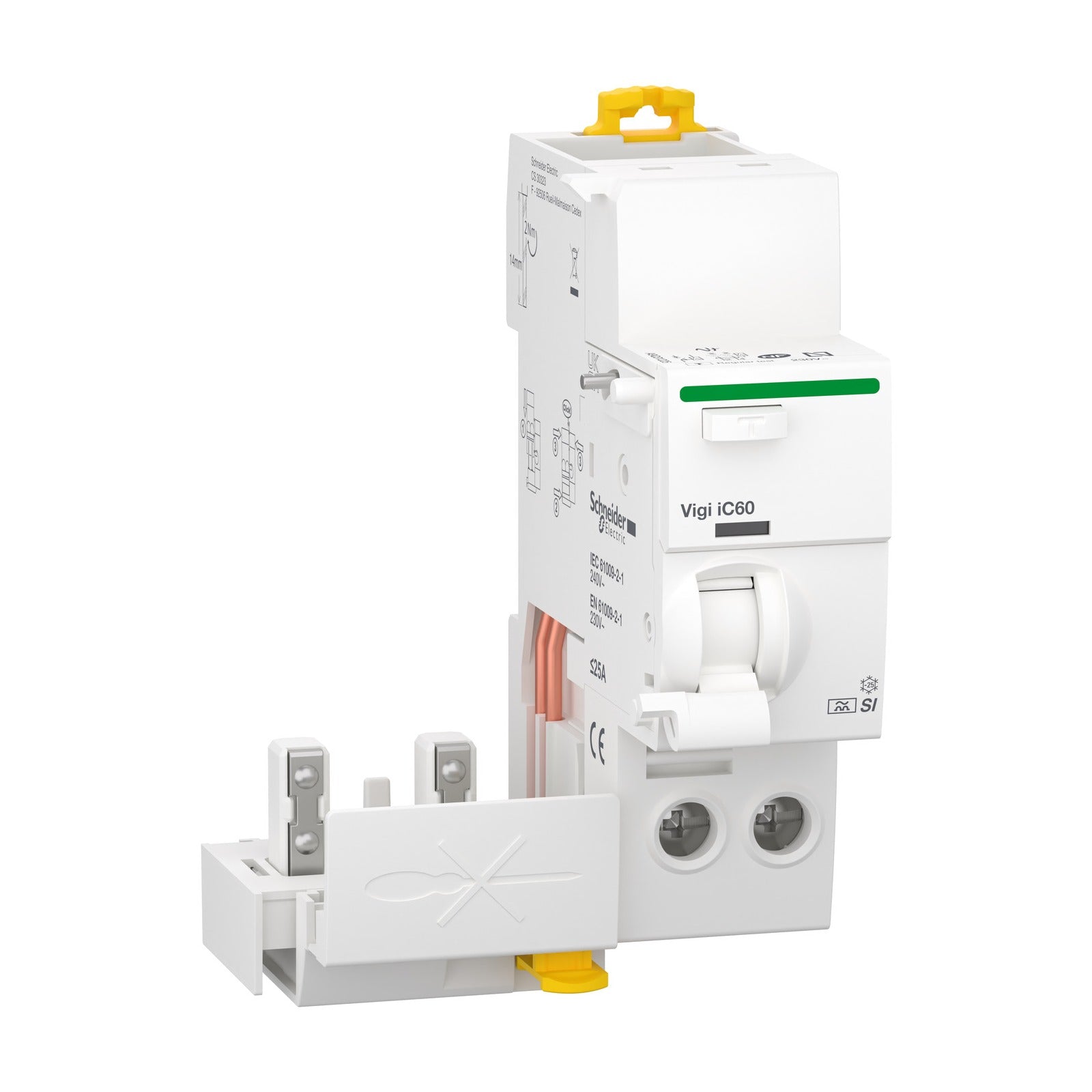 Bloque diferencial Schneider Electric Acti9 Quick Vigi iC60, 2P, 25 A, 30 mA, tipo A-SI, A9Q31225 - referencia A9Q31225