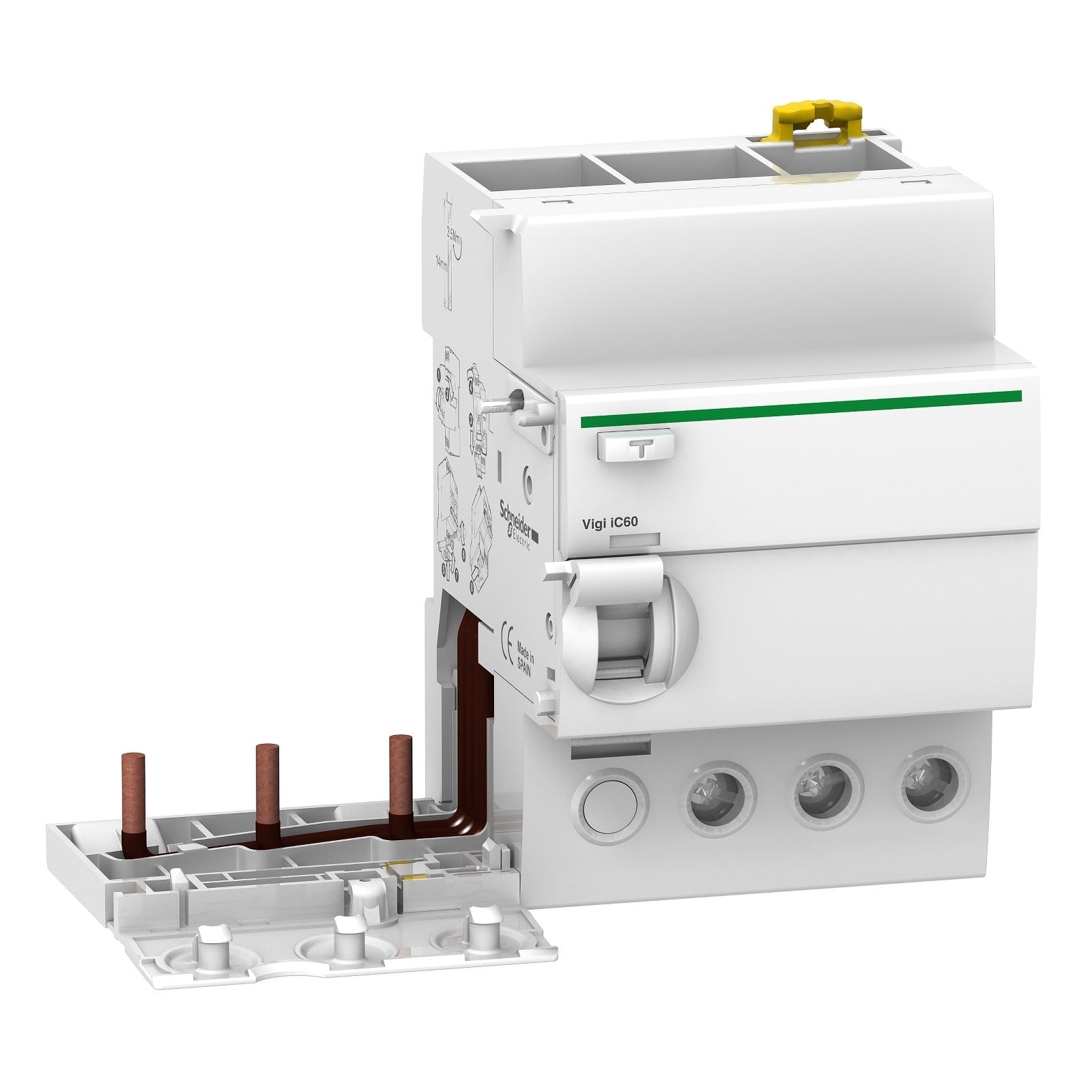 Bloque diferencial Schneider Electric Acti9 Vigi iC60, 3P, 63 A, 300 mA, tipo AC, A9V14363 - referencia A9V14363