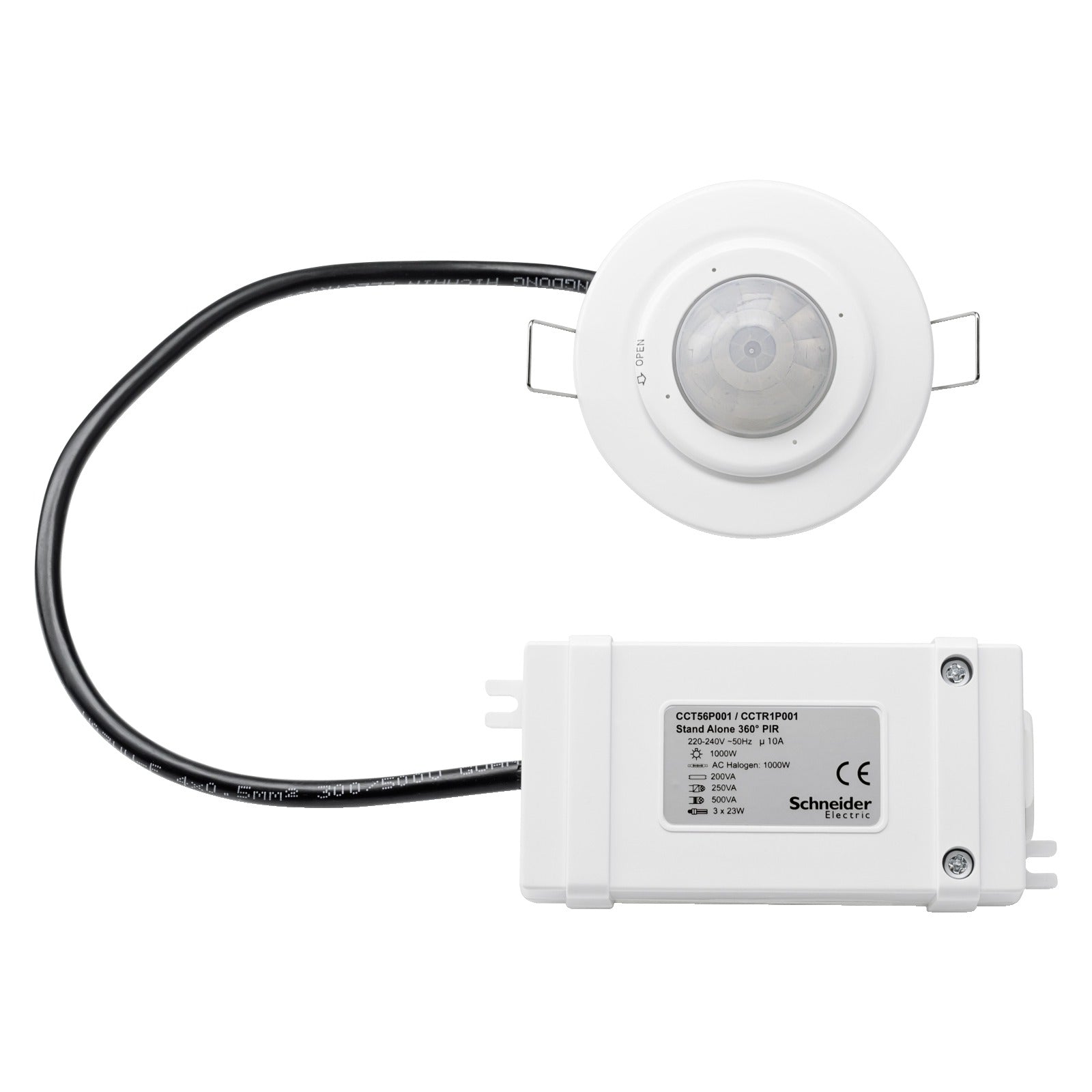 Detector de movimiento empotrable de techo Schneider Electric Argus 360°, alcance 4 m, CCT56P001 - referencia CCT56P001