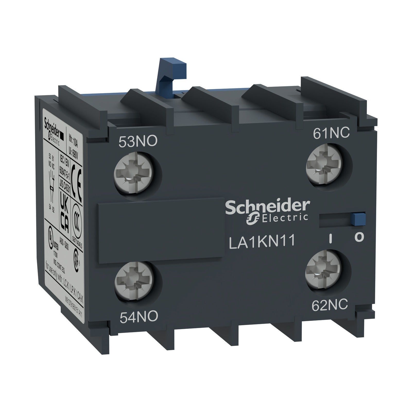 Bloque de contactos auxiliares Schneider Electric TeSys K, 1 NA + 1 NC, LA1KN11 - referencia LA1KN11