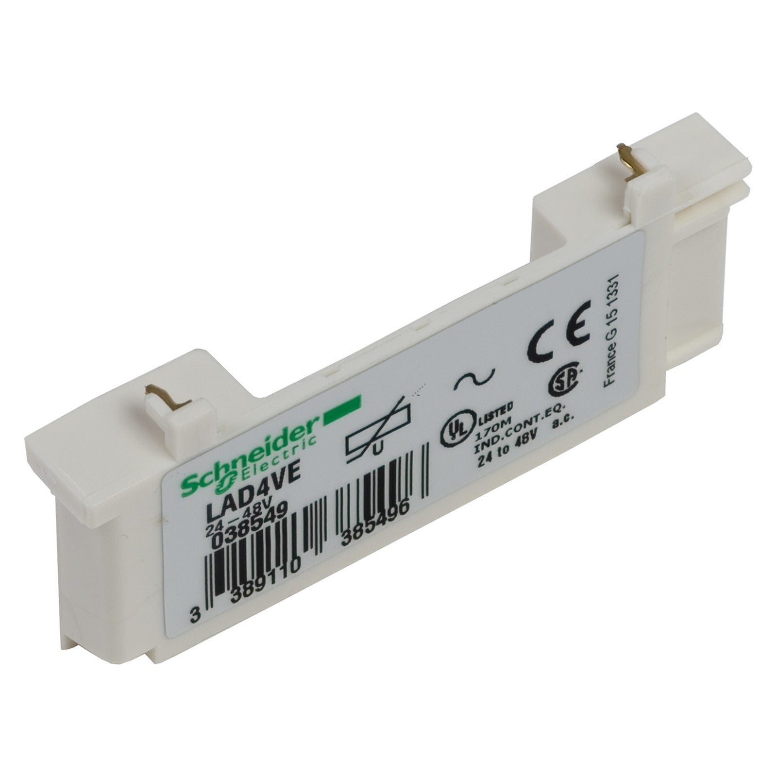 Módulo supresor RC Schneider Electric TeSys D para contactores LC1D09-LC1D38, 24-48 V CA, LAD4RCE - referencia LAD4RCE