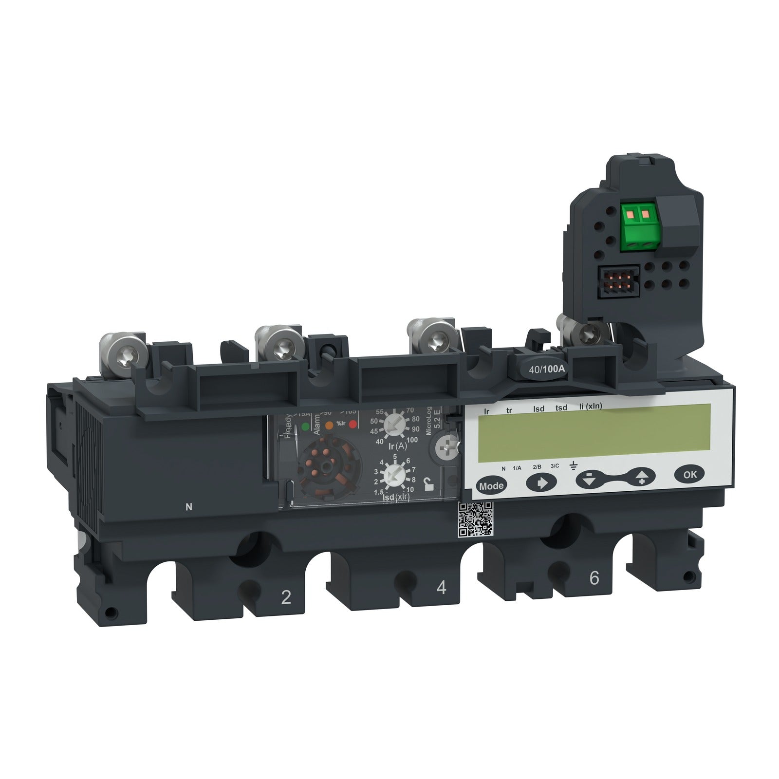 Unidad de control Schneider Electric ComPacT NSX100, 4P 4R, 100 A, Micrologic 5.2E, C1045E100 - referencia C1045E100