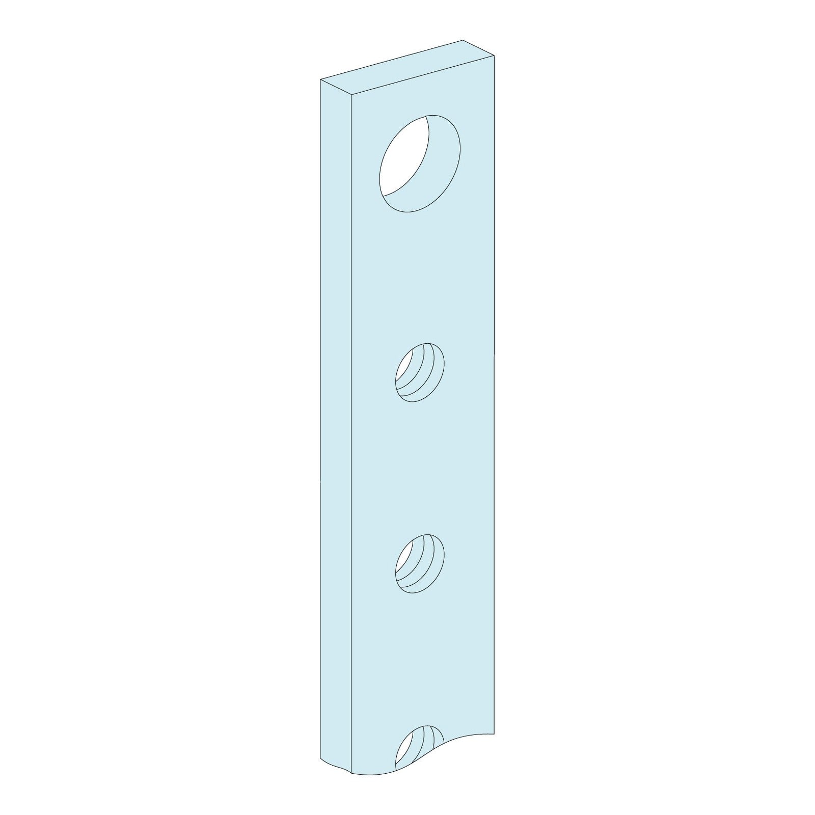 Pletina de cobre perforada Schneider Electric Linergy BS, 250 A, 1000 mm, LVS04162 - referencia LVS04162