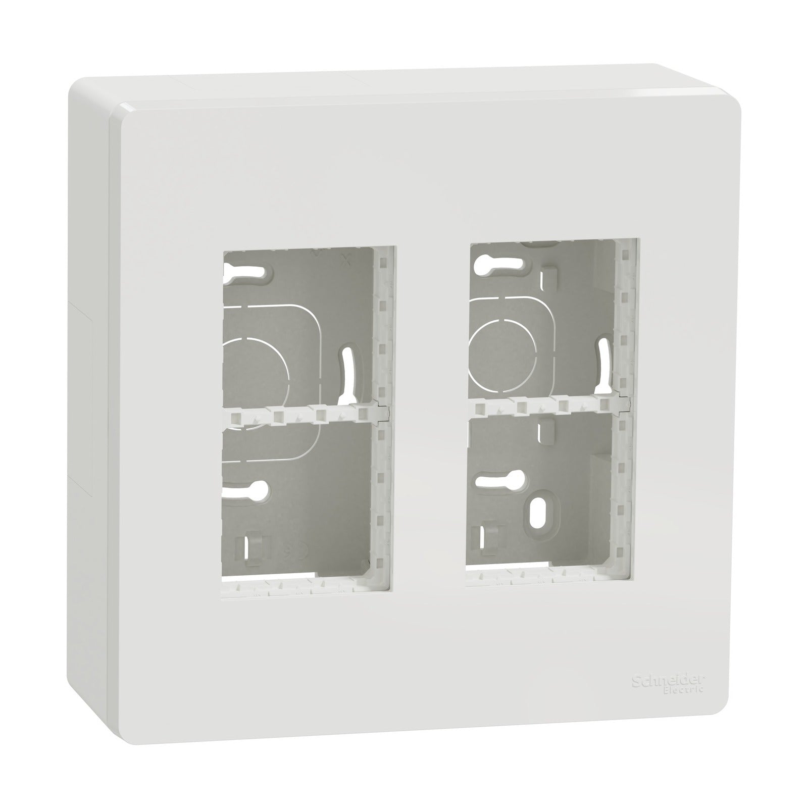 Puesto de trabajo de superficie Schneider Electric New Unica System+, 2 columnas, blanco polar, NU122418 - referencia NU122418