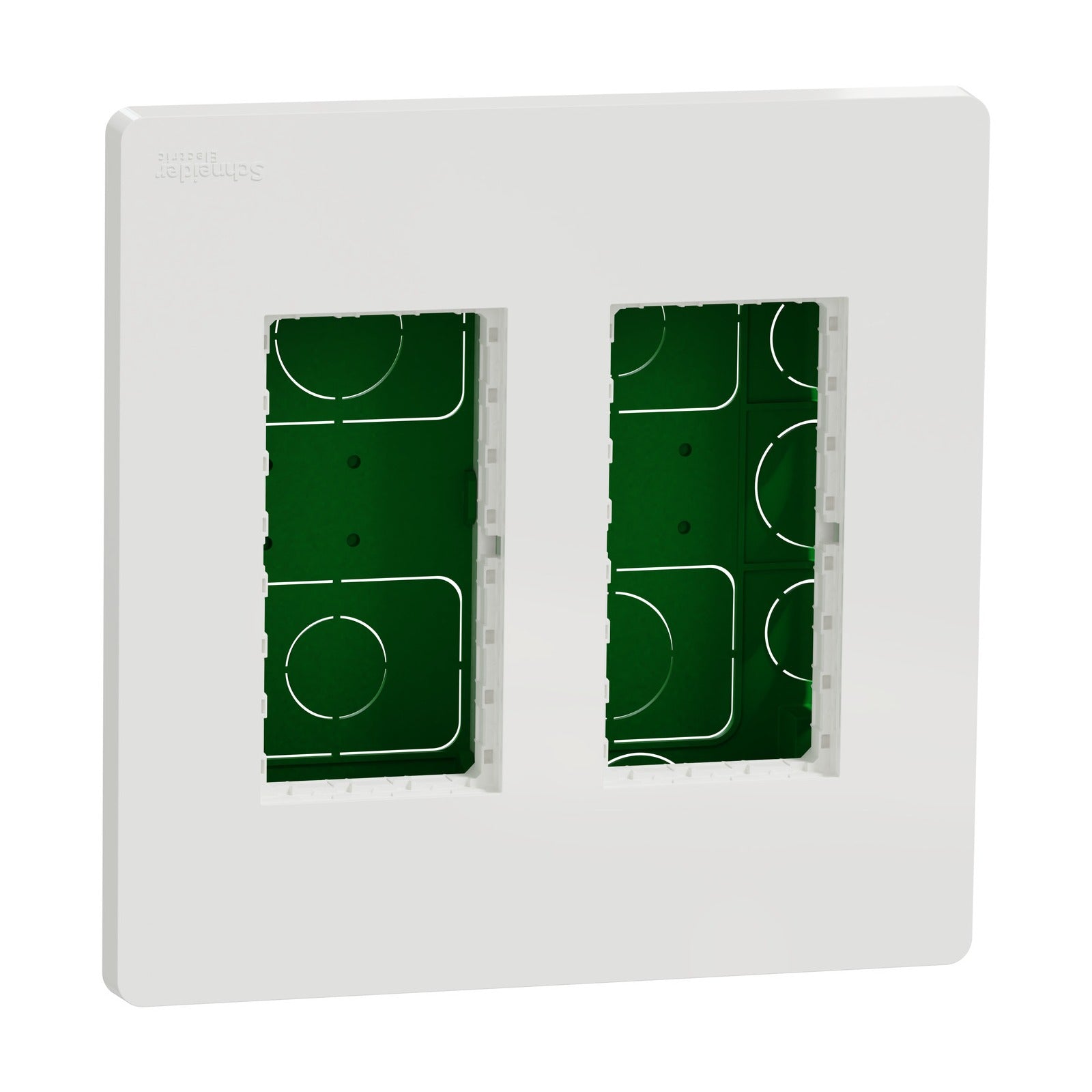 Puesto de trabajo empotrable Schneider Electric New Unica System+, 2 columnas, blanco polar, NU172418 - referencia NU172418