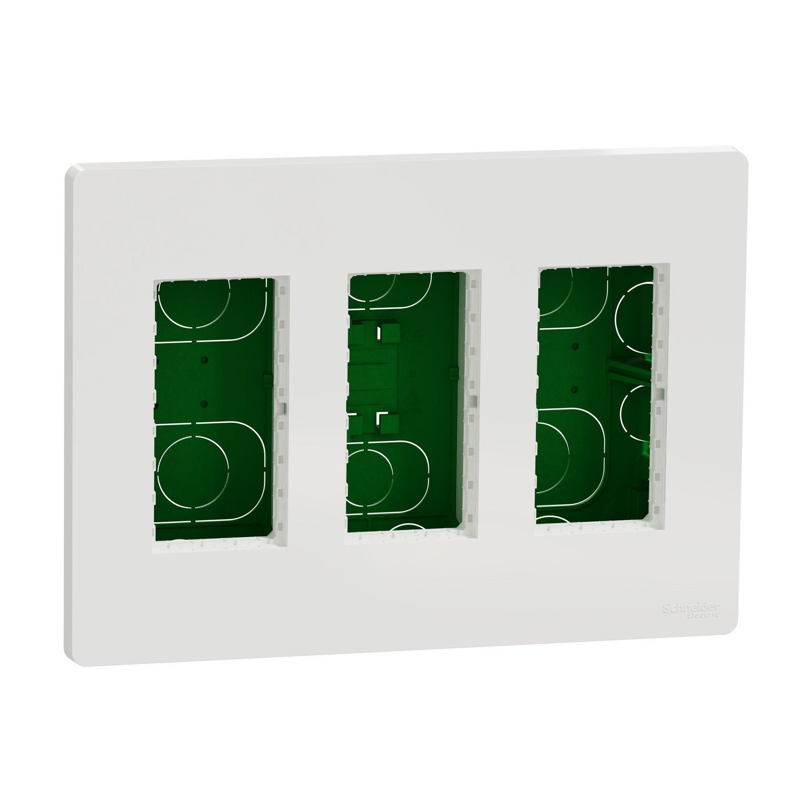 Puesto de trabajo empotrable Schneider Electric New Unica System+, 3 columnas, blanco polar, NU173418 - referencia NU173418