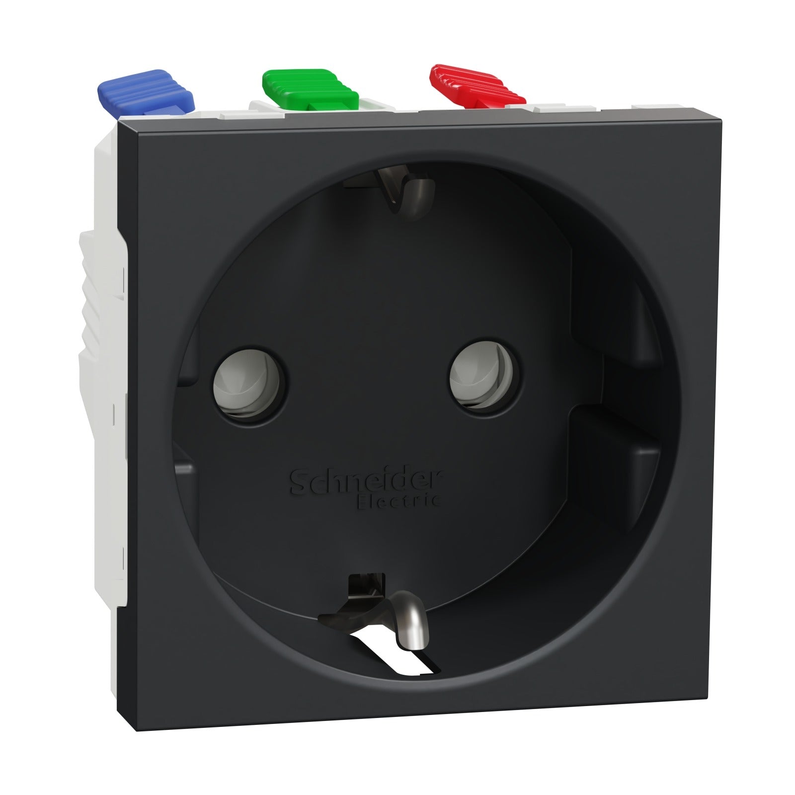 Base de enchufe Schuko Schneider Electric New Unica, 2P+T, 16 A, conexión rápida, antracita, NU305754 - referencia NU305754