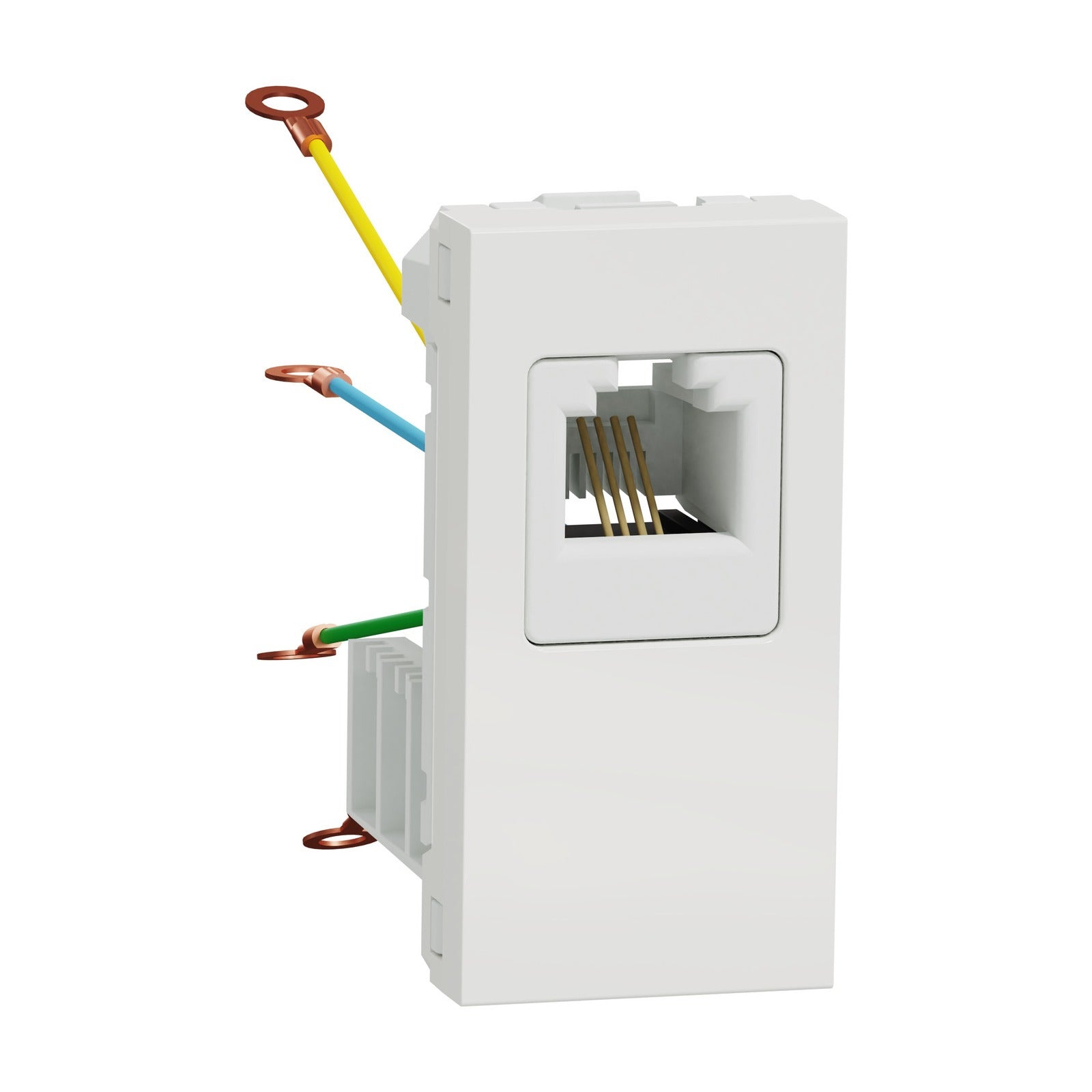 Toma telefónica RJ12 de 1 módulo Schneider Electric New Unica, blanco polar, NU349118 - referencia NU349118