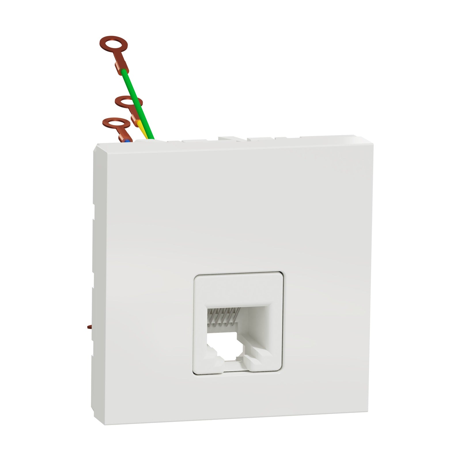 Toma telefónica RJ12 de 2 módulos Schneider Electric New Unica, blanco polar, NU349718 - referencia NU349718