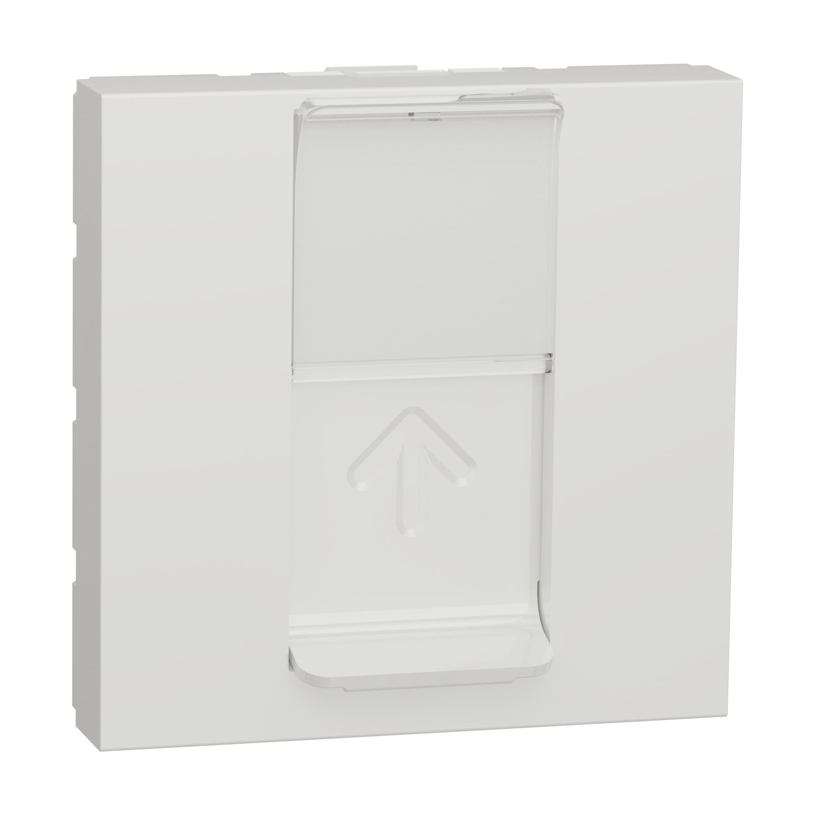 Carátula para toma RJ45 Keystone/Systimax de 2 módulos Schneider Electric New Unica, blanco polar, NU946118 - referencia NU946118