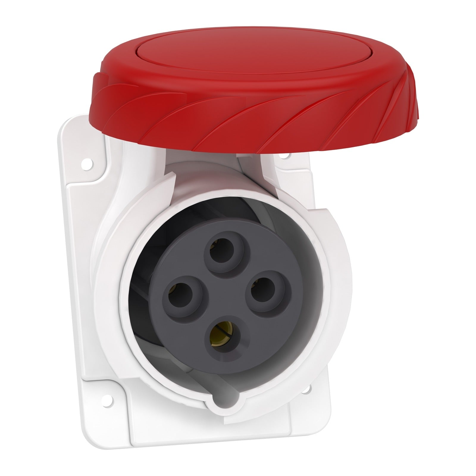 Base industrial empotrable inclinada Schneider Electric PratiKa, 3P+T, 16 A, 380-415 V CA, IP44, PKF16F734 - referencia PKF16F734