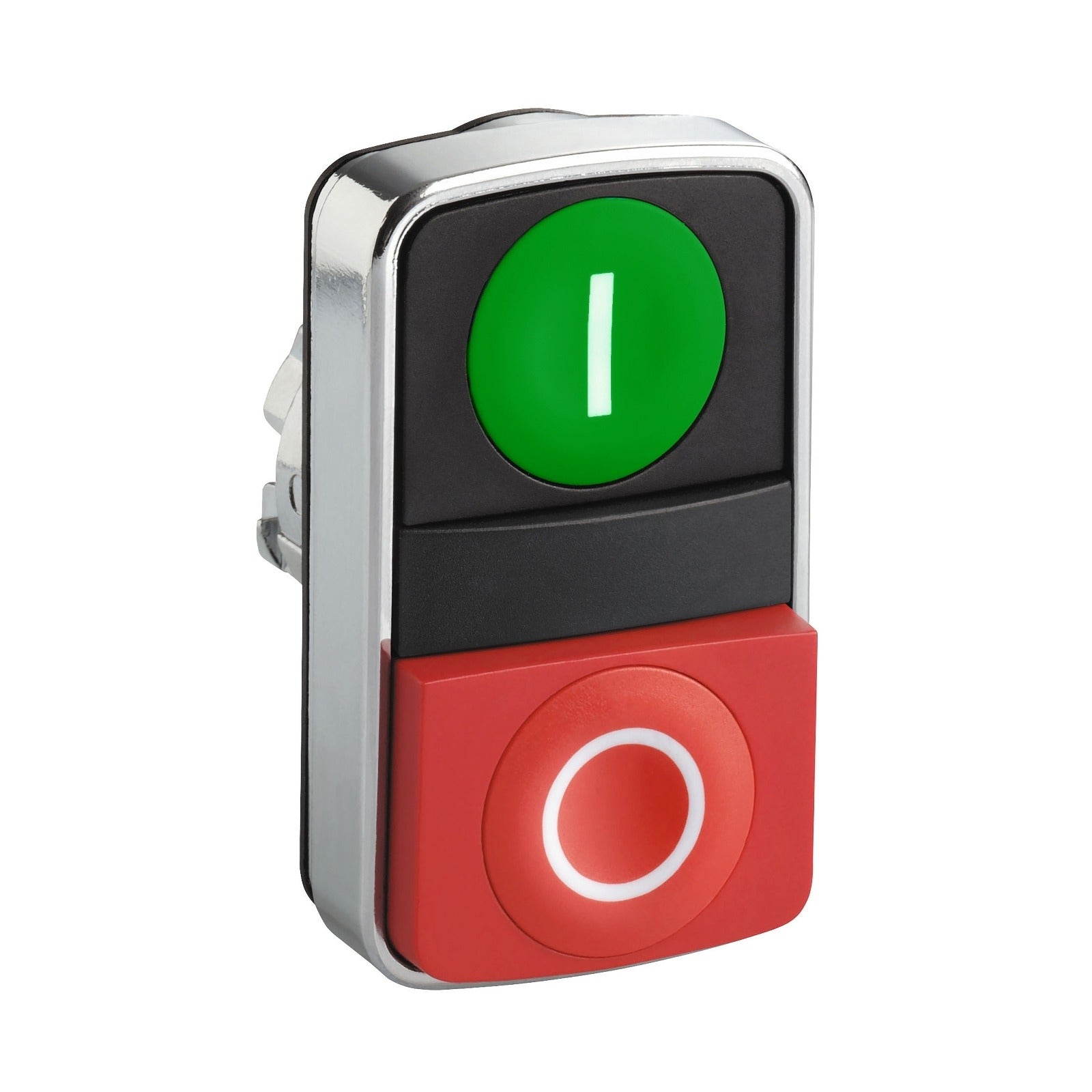 Cabeza de pulsador doble verde/rojo Schneider Electric Harmony XB4, ZB4BL7341 - referencia ZB4BL7341