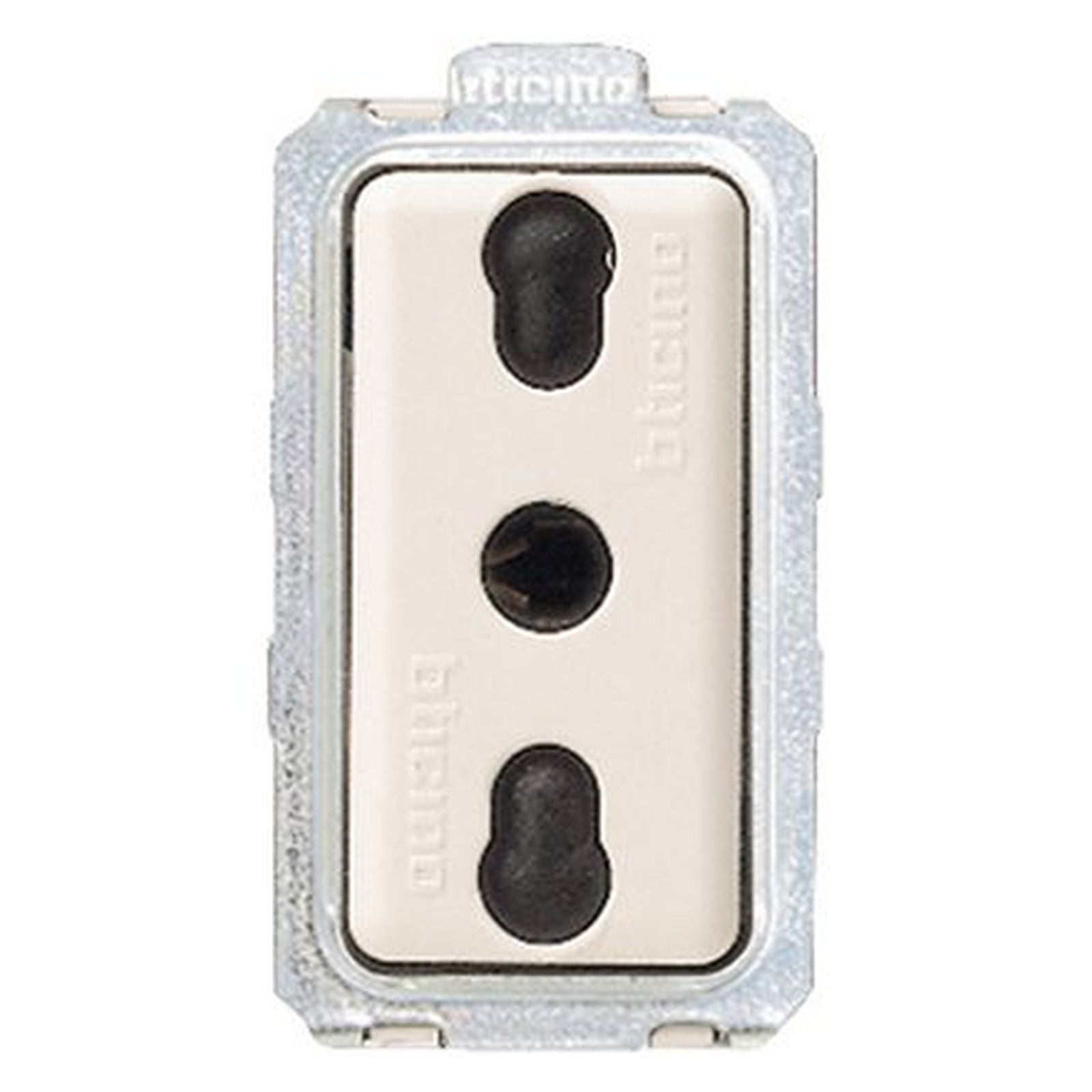 Base de enchufe italiana bipaso BTicino Magic 2P+T, 10/16 A, 250 V, 5180 - referencia 5180